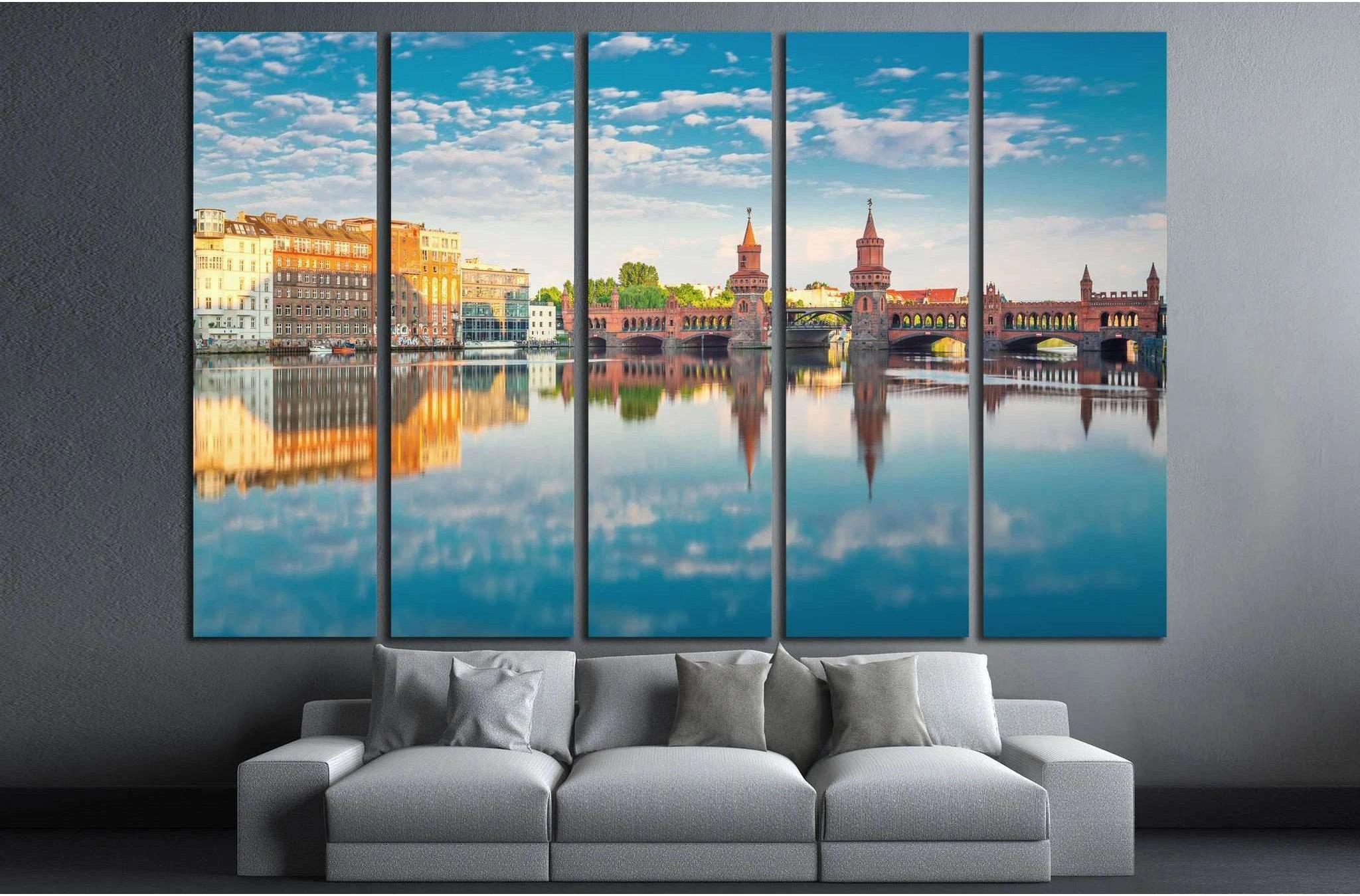Oberbaumbruecke Berlin №1177 Ready to Hang Canvas Print - Zellart Canvas Prints ALL_Products, s-1177
