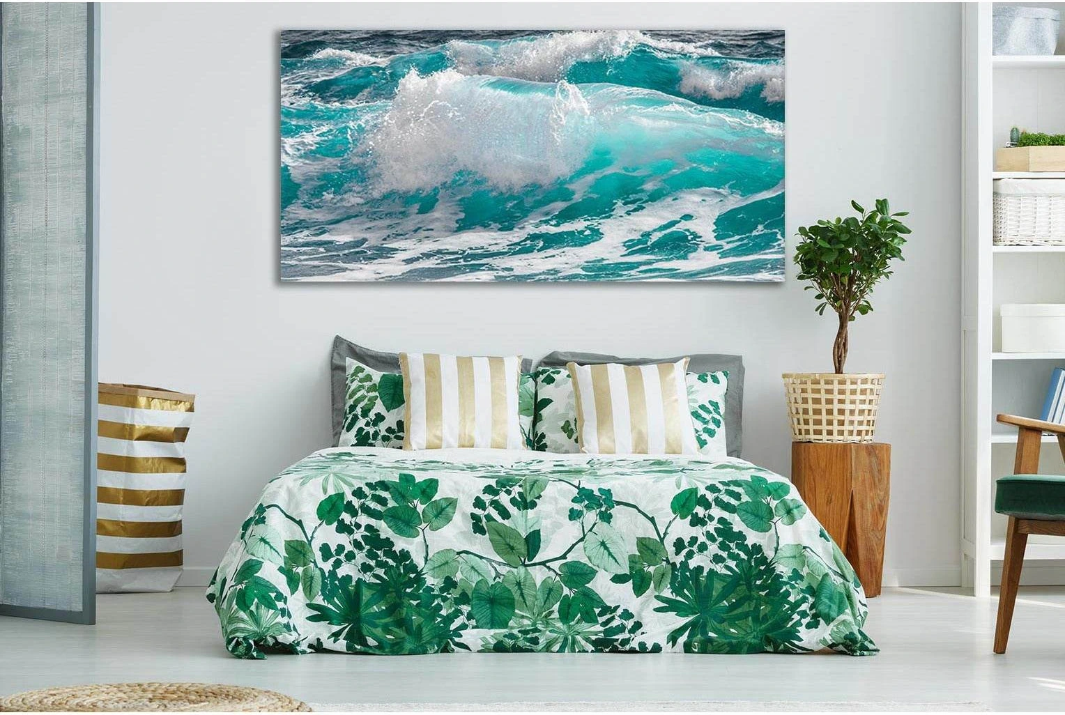 Ocean Wave Movement №SL181 Ready to Hang Canvas Print - Zellart Canvas Prints 0new, ALL_Products, Beach Ocean & Waves