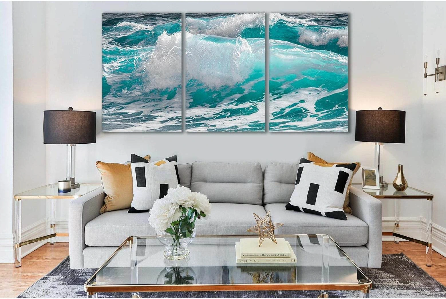 Ocean Wave Movement №SL181 Ready to Hang Canvas Print - Zellart Canvas Prints 0new, ALL_Products, Beach Ocean & Waves