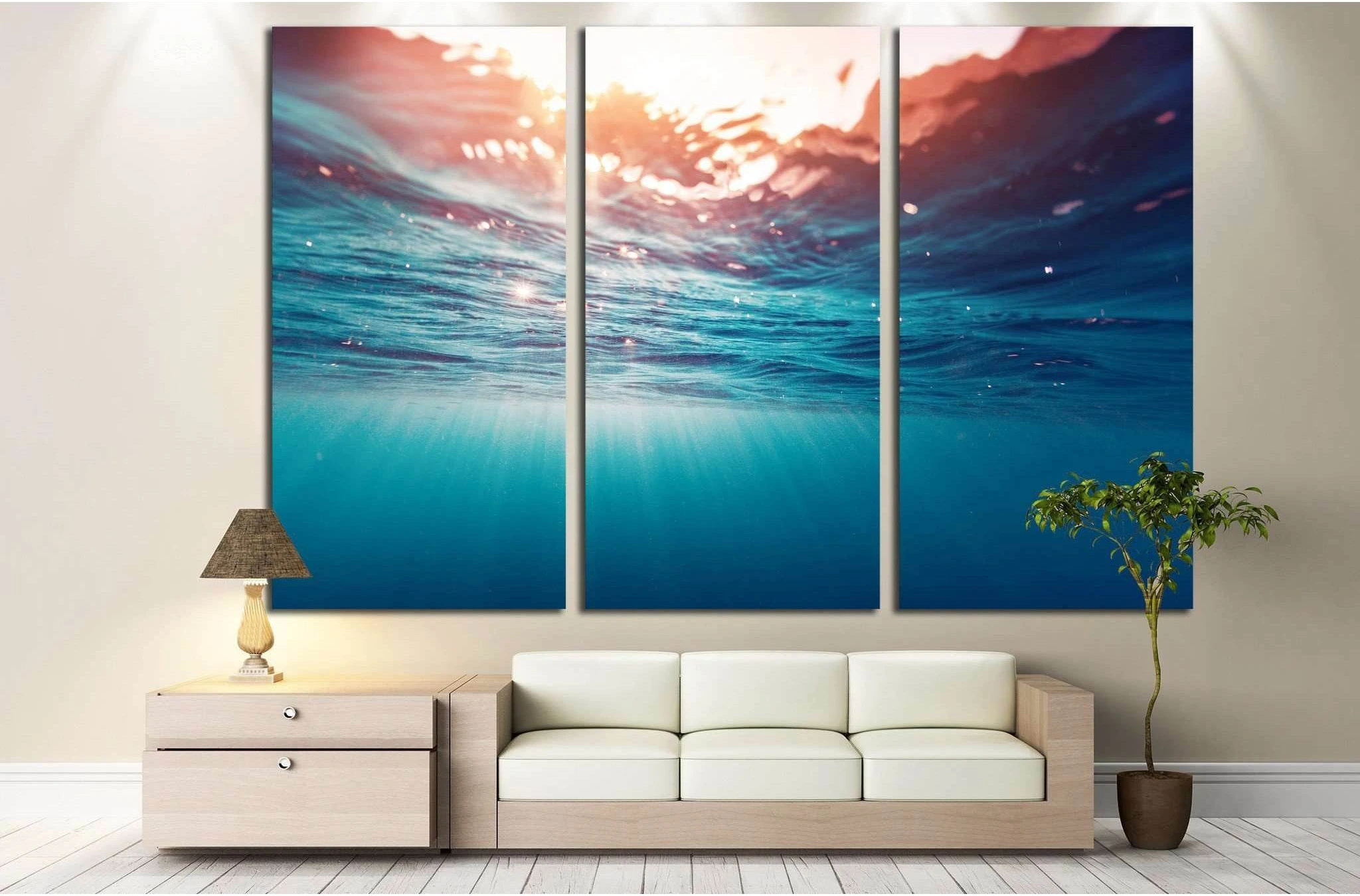 Ocean Waves №501 Ready to Hang Canvas Print - Zellart Canvas Prints ALL_Products, s-501