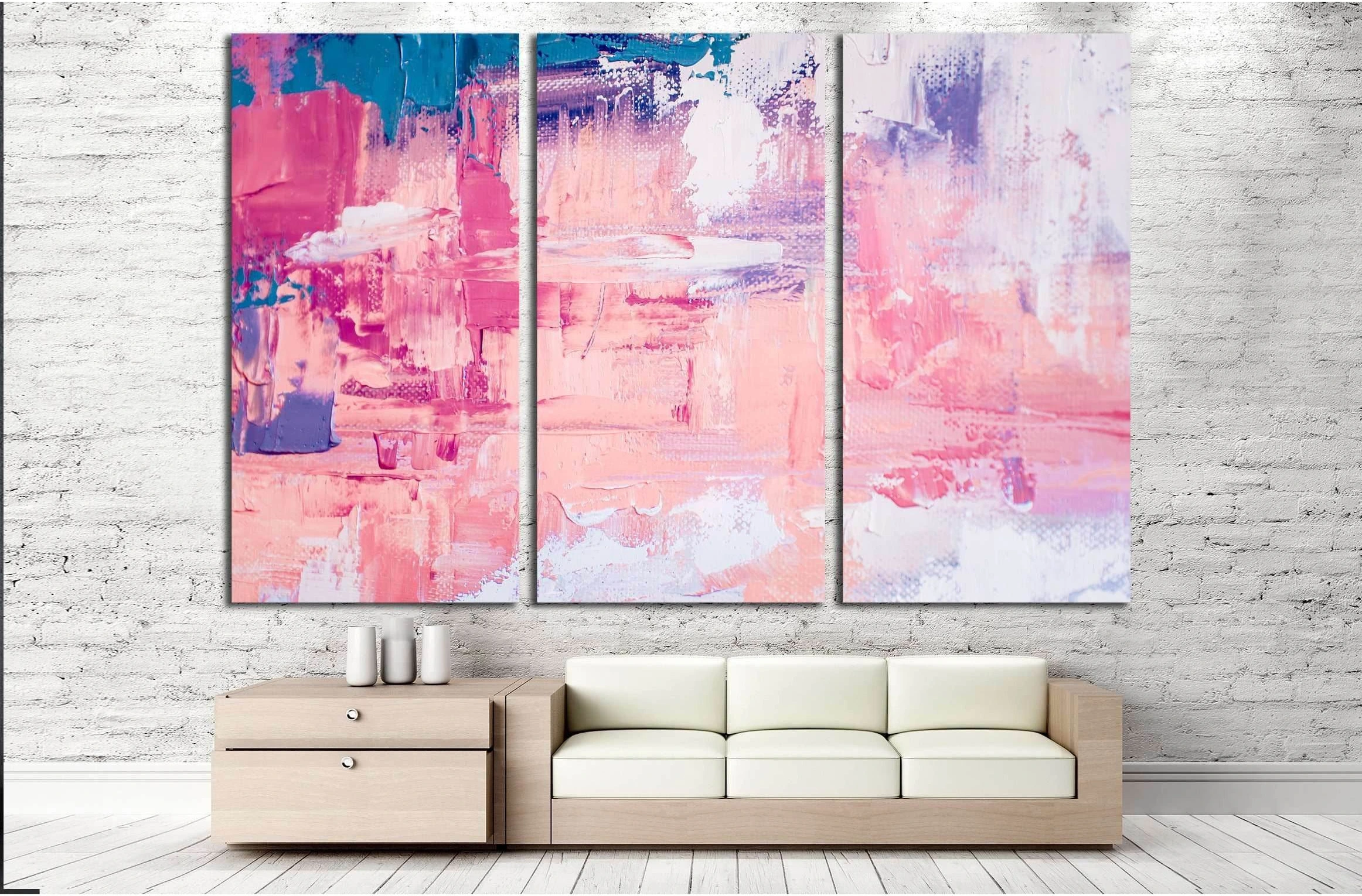 Oil painting on canvas. Color texture. Fragment of artwork №2888 Ready to Hang Canvas Print - Zellart Canvas Prints ALL_Products, s-2888