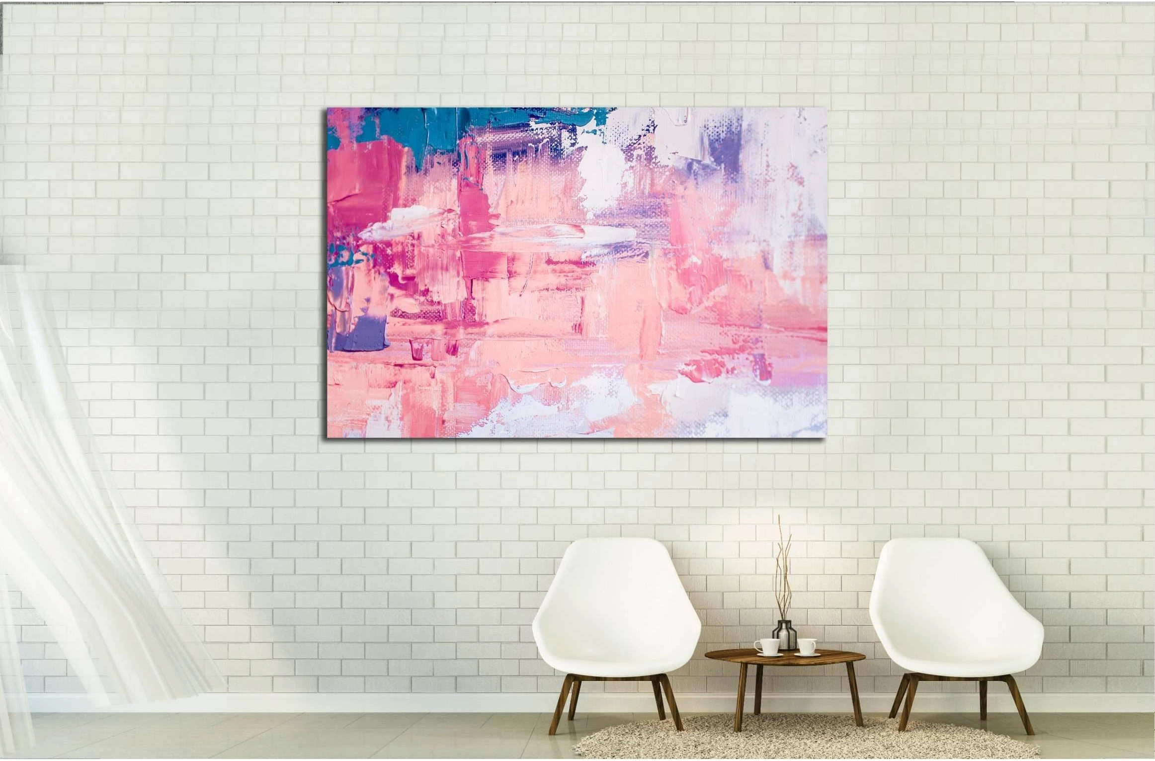 Oil painting on canvas. Color texture. Fragment of artwork №2888 Ready to Hang Canvas Print - Zellart Canvas Prints ALL_Products, s-2888