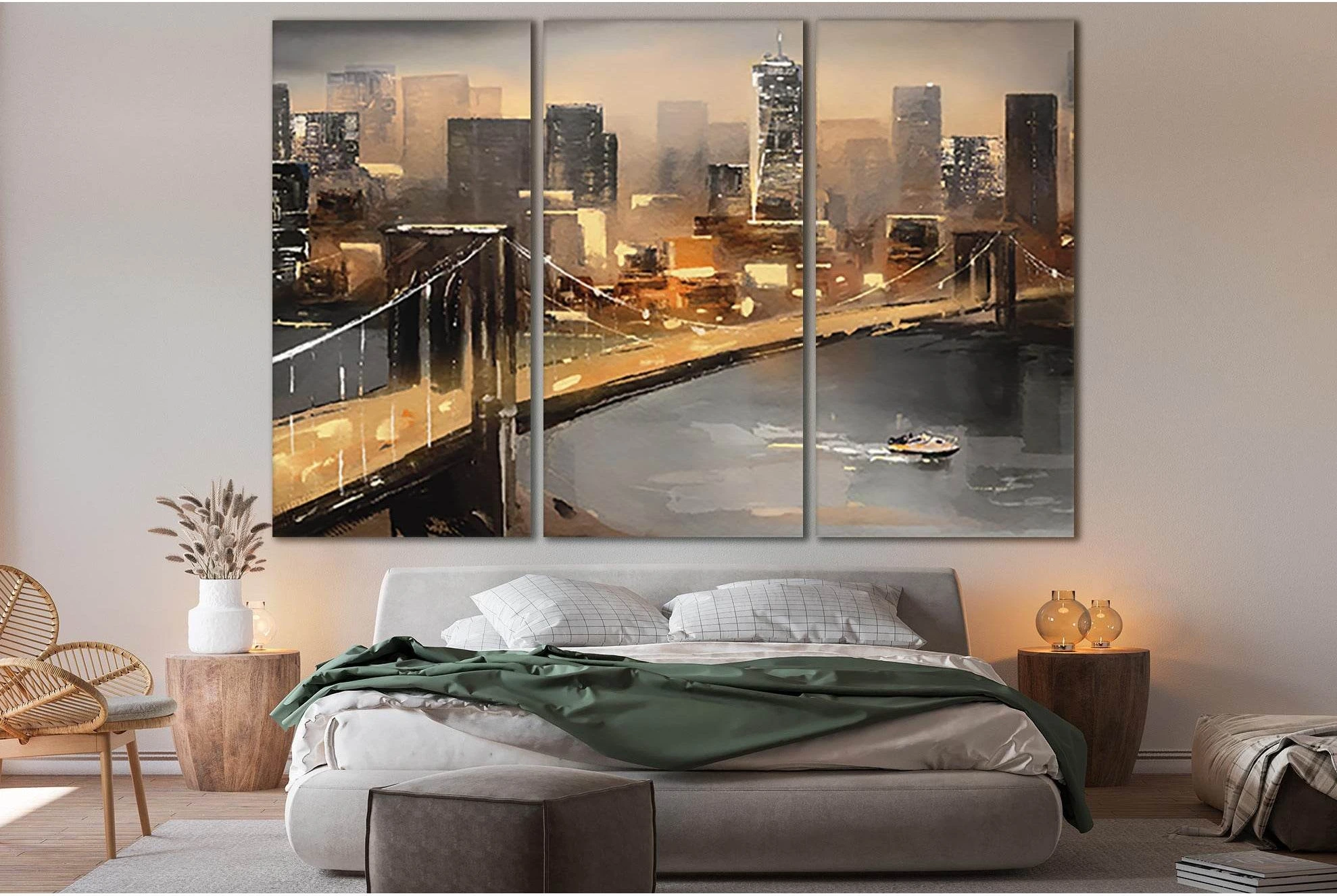 Oil Painting On Canvas New York №SL583 Ready to Hang Canvas Print - Zellart Canvas Prints 0_NY_ART, 0new, ALL_Products, Oil Painting Wall Art