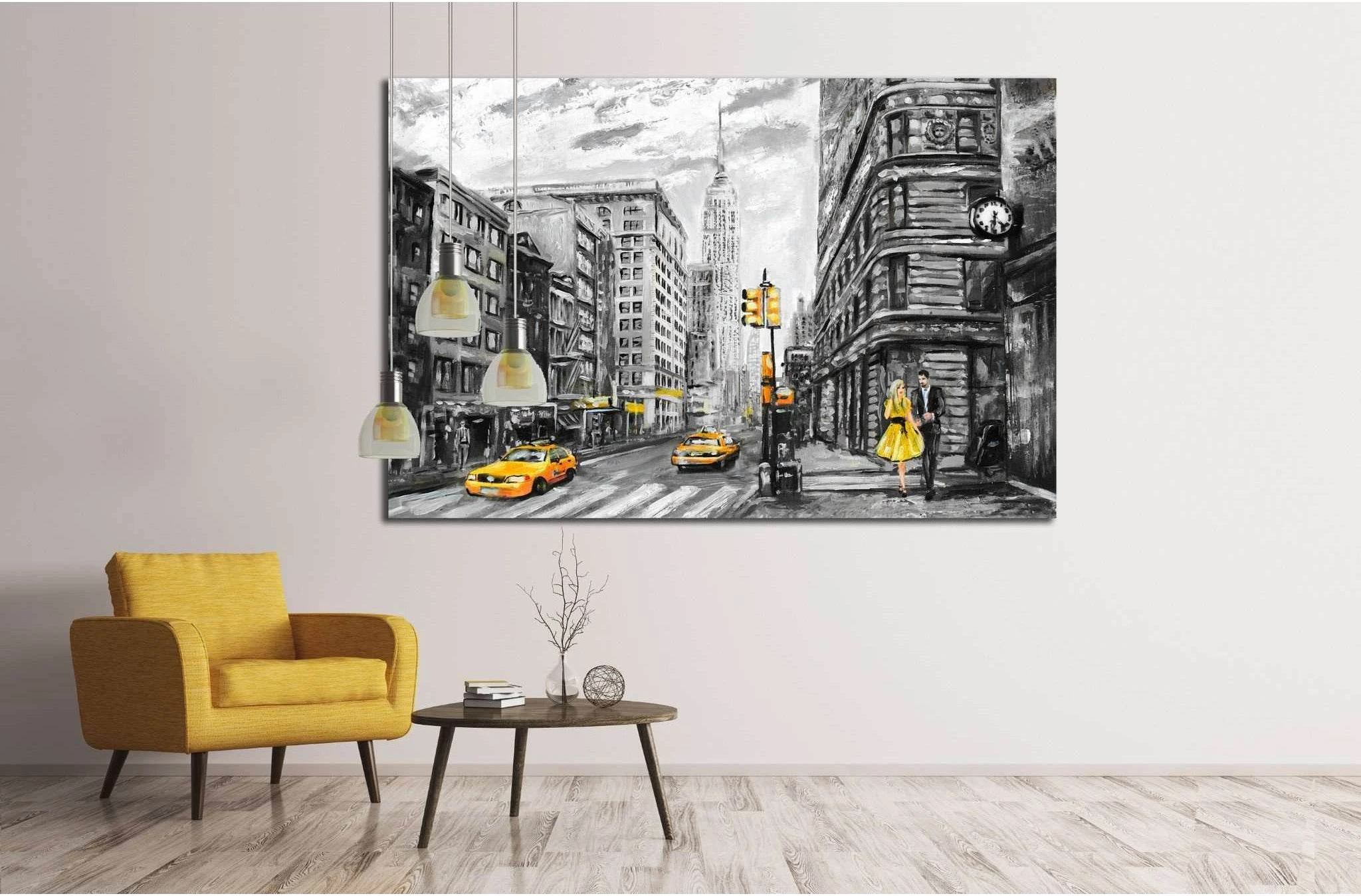 oil painting street view of New York №1563 Ready to Hang Canvas Print - Zellart Canvas Prints 0_NY_ART, ALL_Products, s-1563