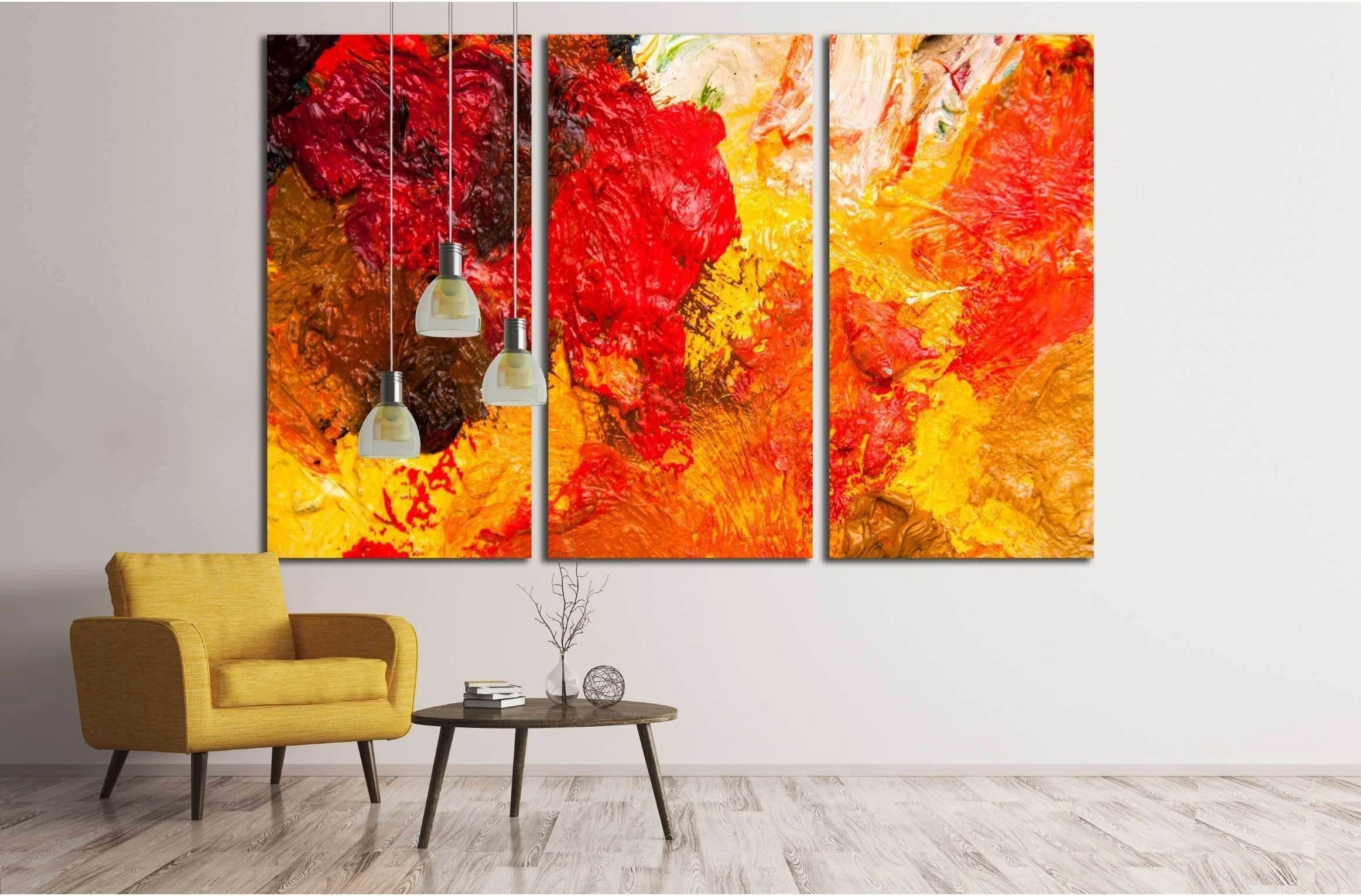 Oil paints multicolored closeup abstract background №2576 Ready to Hang Canvas Print - Zellart Canvas Prints ALL_Products, s-2576