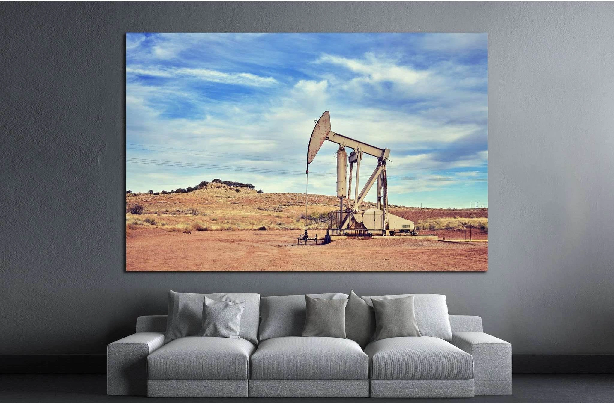 oil pump №865 Ready to Hang Canvas Print - Zellart Canvas Prints ALL_Products, s-865