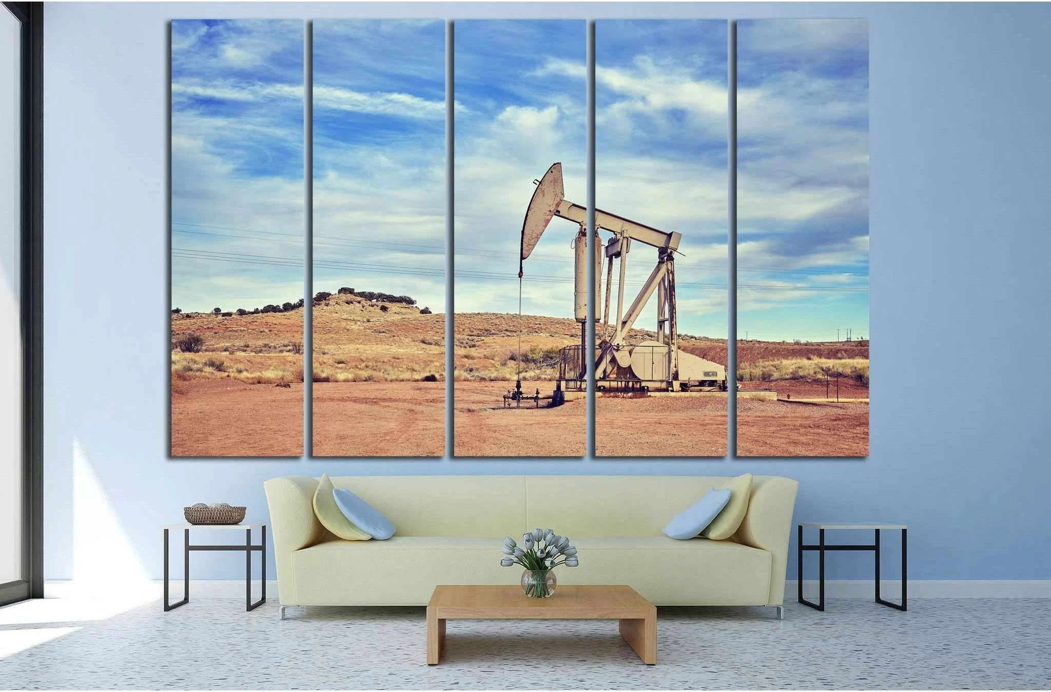 oil pump №865 Ready to Hang Canvas Print - Zellart Canvas Prints ALL_Products, s-865