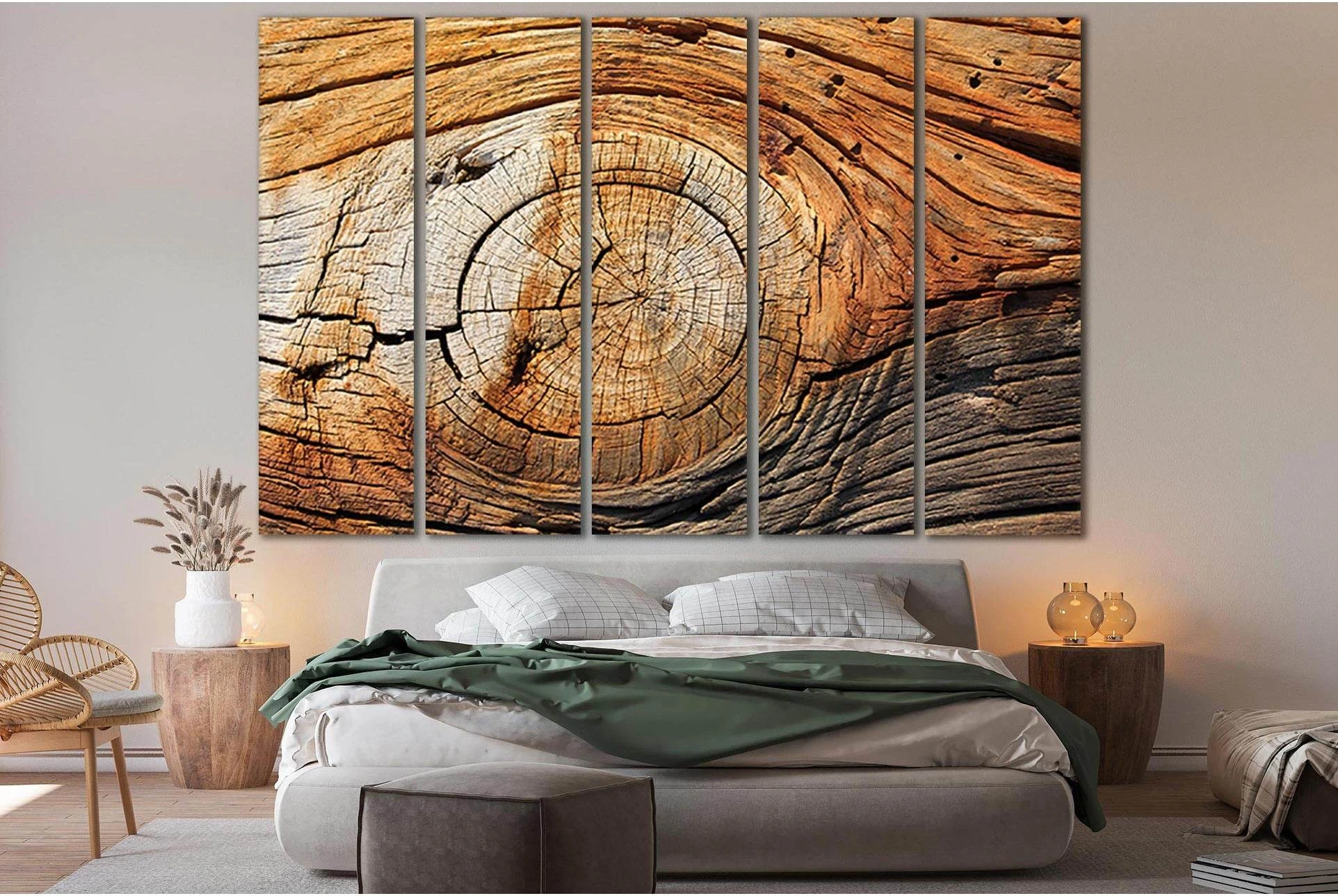 Old Dry Grained Wood №SL1083 Ready to Hang Canvas Print - Zellart Canvas Prints 0new, ALL_Products, Trees Wall Art