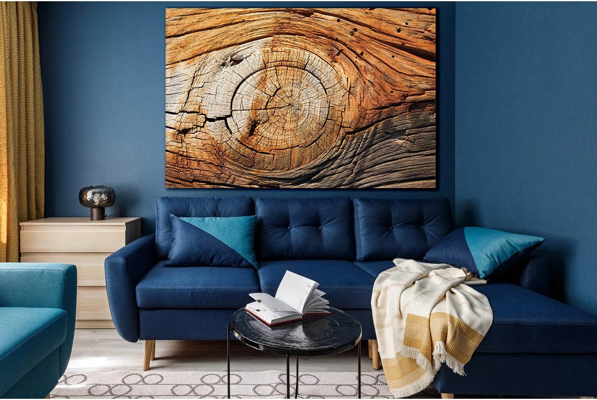 Old Dry Grained Wood №SL1083 Ready to Hang Canvas Print - Zellart Canvas Prints 0new, ALL_Products, Trees Wall Art