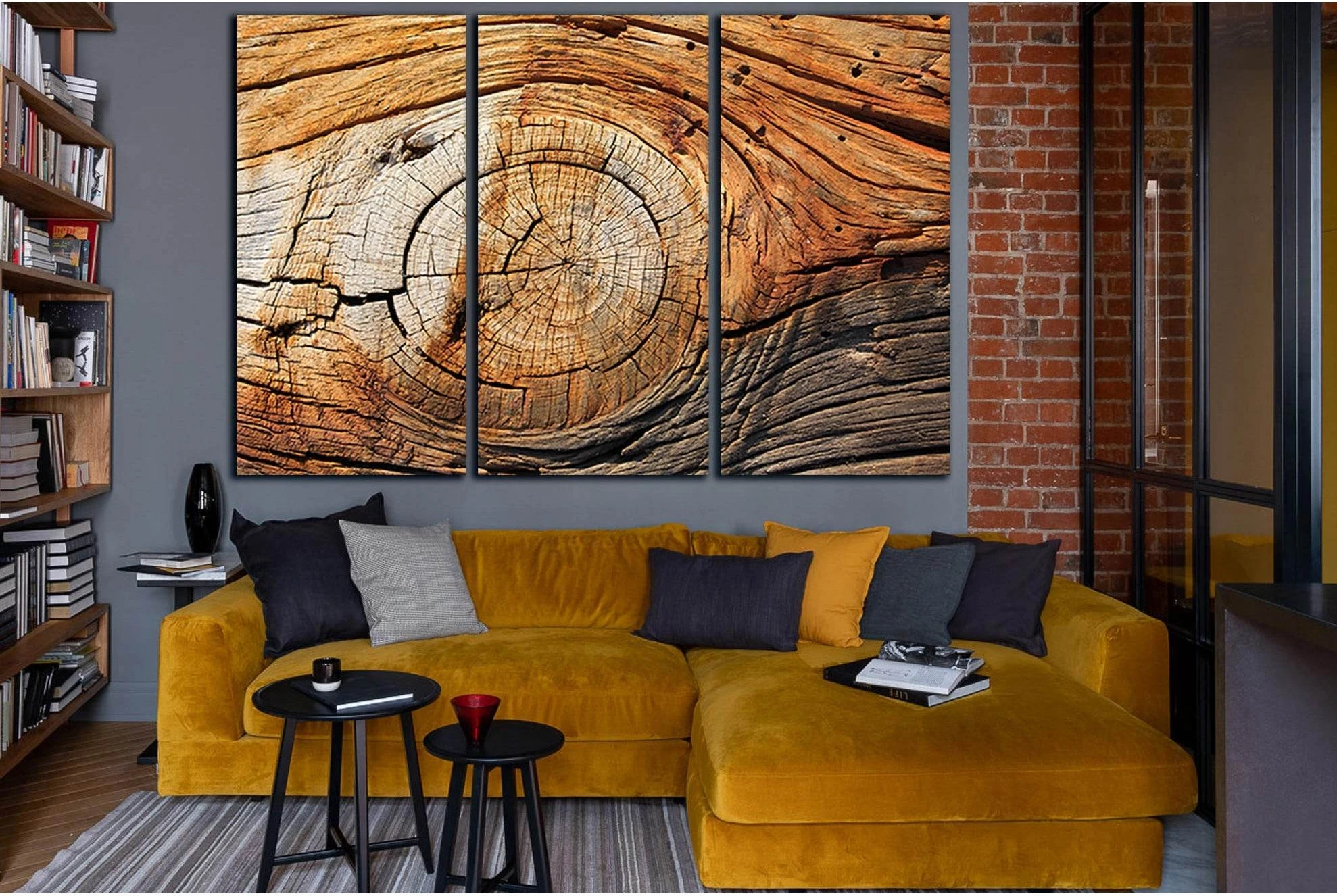 Old Dry Grained Wood №SL1083 Ready to Hang Canvas Print - Zellart Canvas Prints 0new, ALL_Products, Trees Wall Art