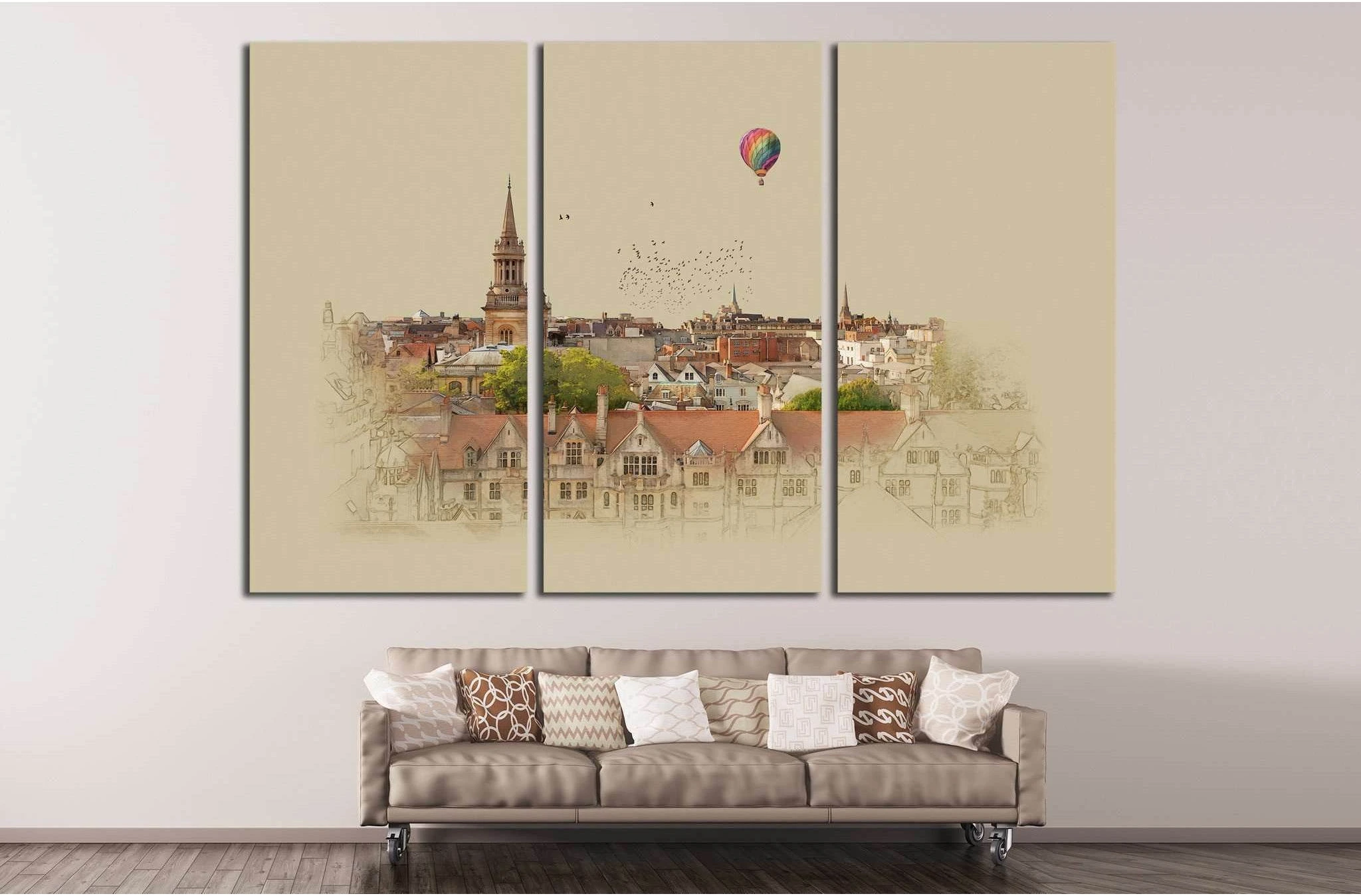 Old English landscape №575 Ready to Hang Canvas Print - Zellart Canvas Prints ALL_Products, s-575