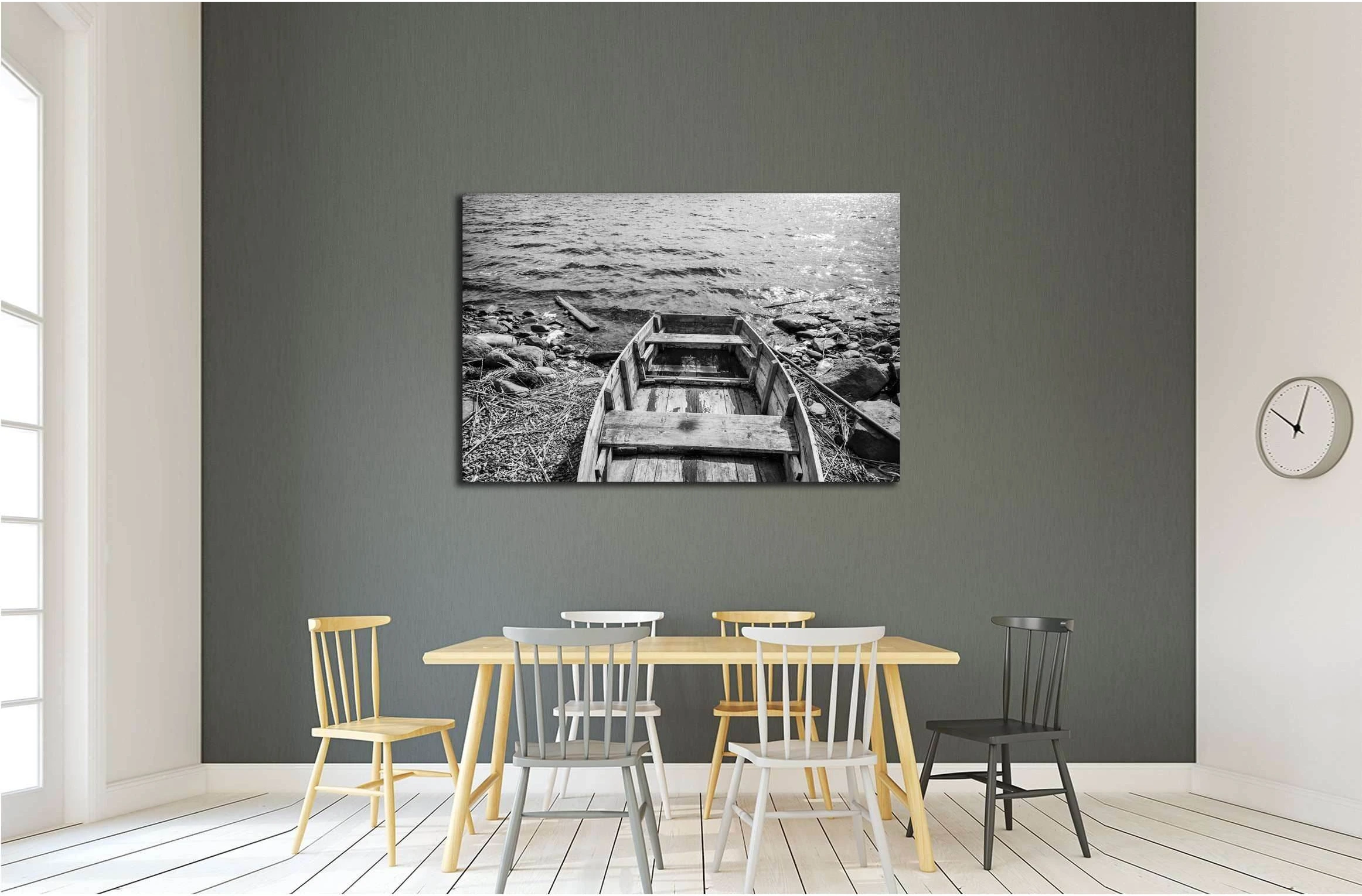 Old fishing boat in Karelia №3128 Ready to Hang Canvas Print - Zellart Canvas Prints ALL_Products, s-3128