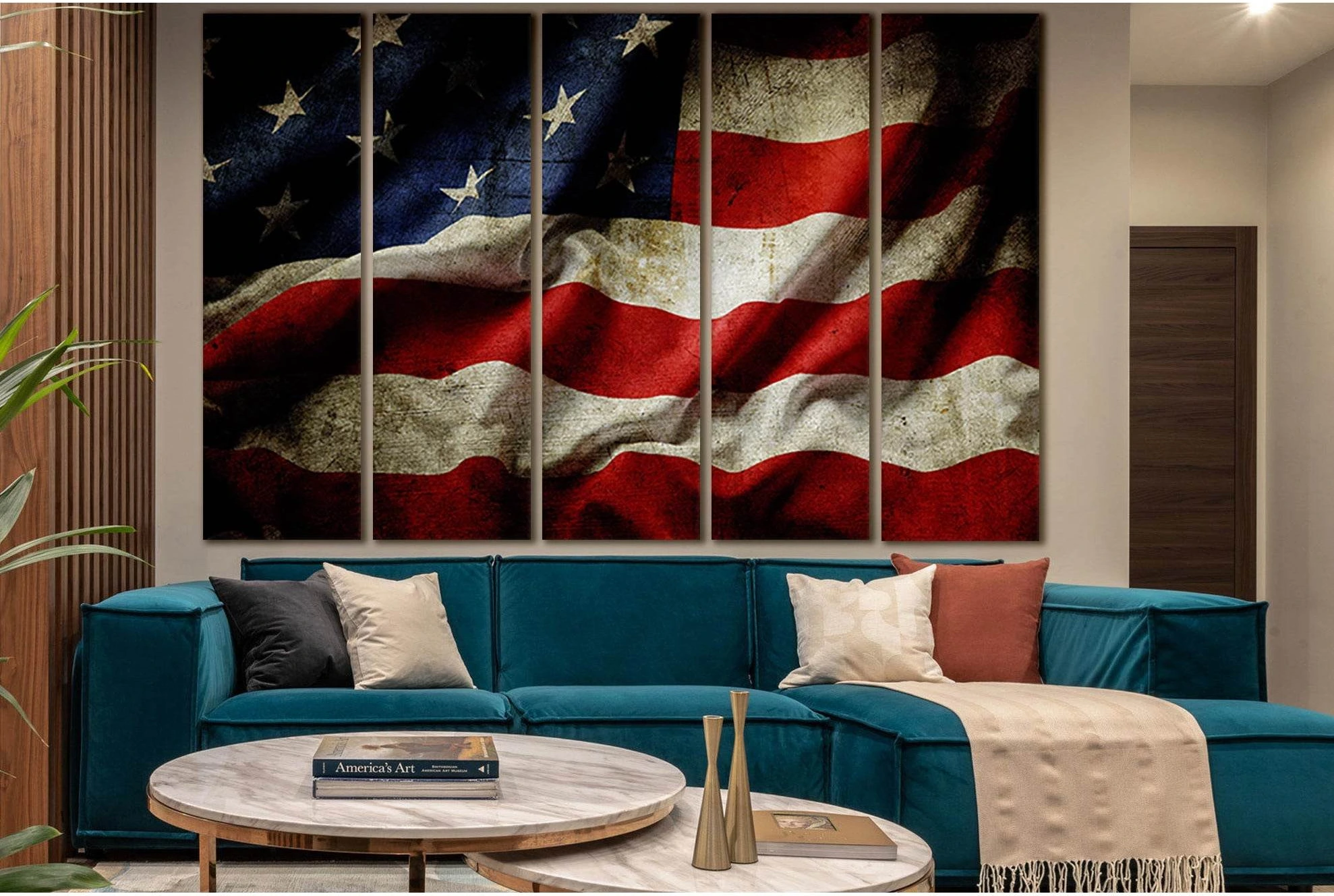Old Flag Of The United States №SL1173 Ready to Hang Canvas Print - Zellart Canvas Prints 0new, ALL_Products, Flags