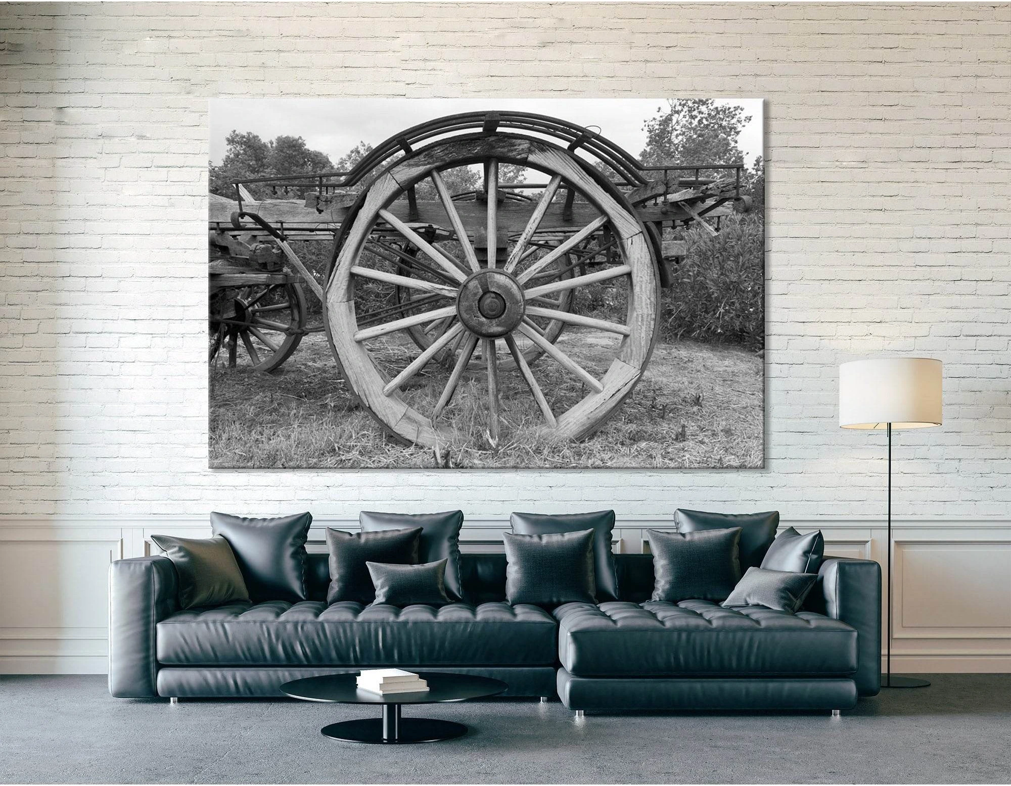 Old Wooden Wheels On The Farm 1/3/5 №04225 Ready to Hang Canvas Print - Zellart Canvas Prints ALL_Products
