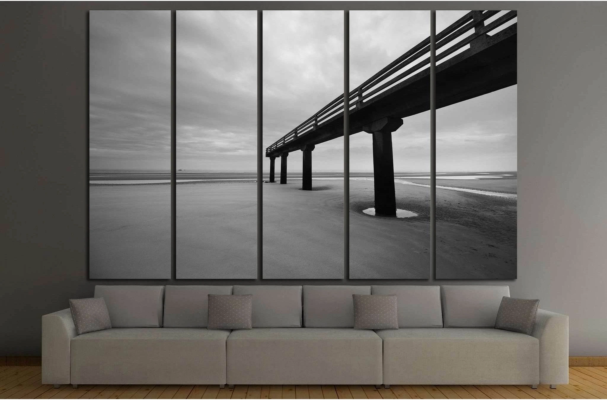 Omaha beach in Normandy, France №1105 Ready to Hang Canvas Print - Zellart Canvas Prints ALL_Products, s-1105