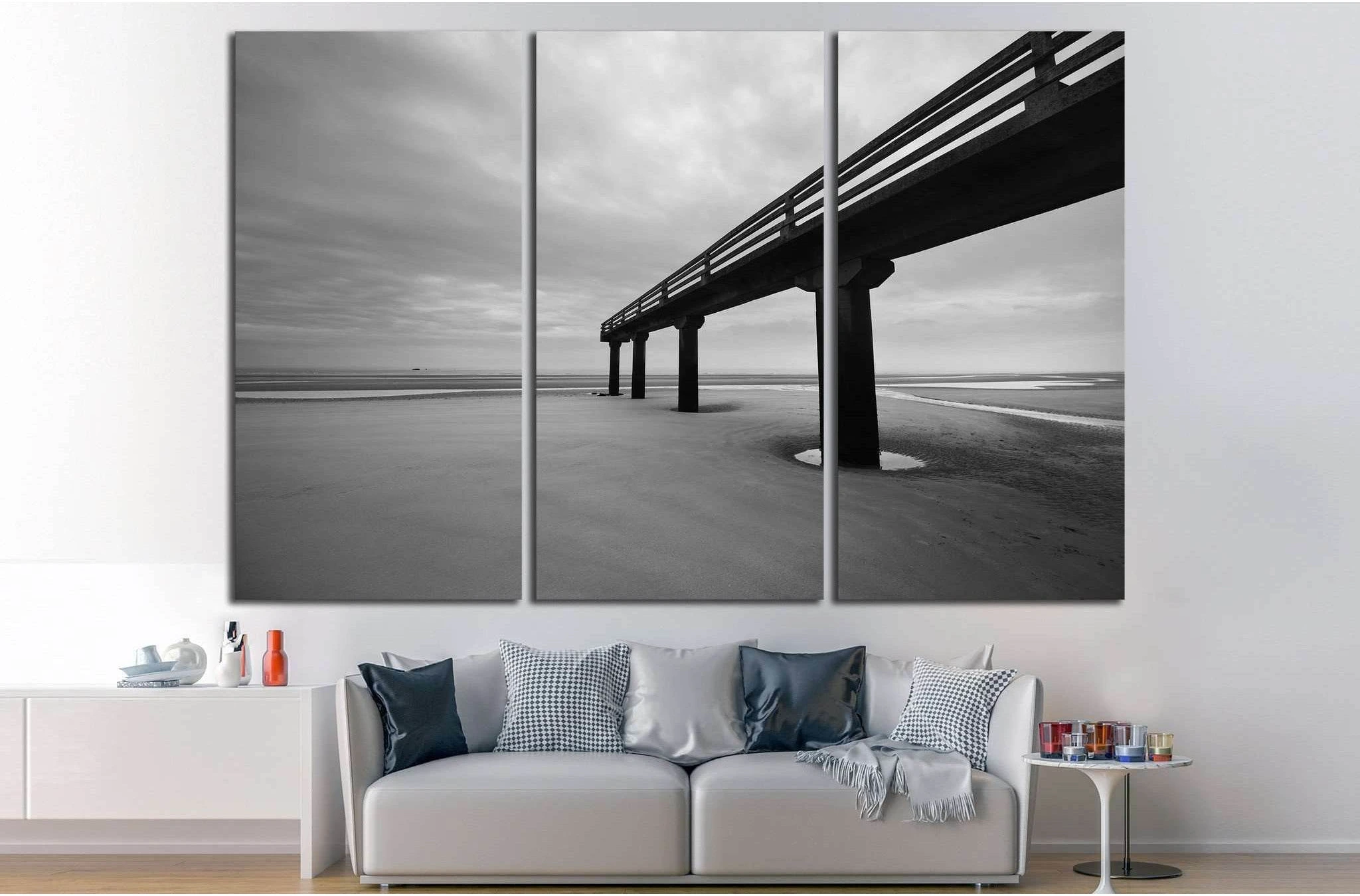 Omaha beach in Normandy, France №1105 Ready to Hang Canvas Print - Zellart Canvas Prints ALL_Products, s-1105