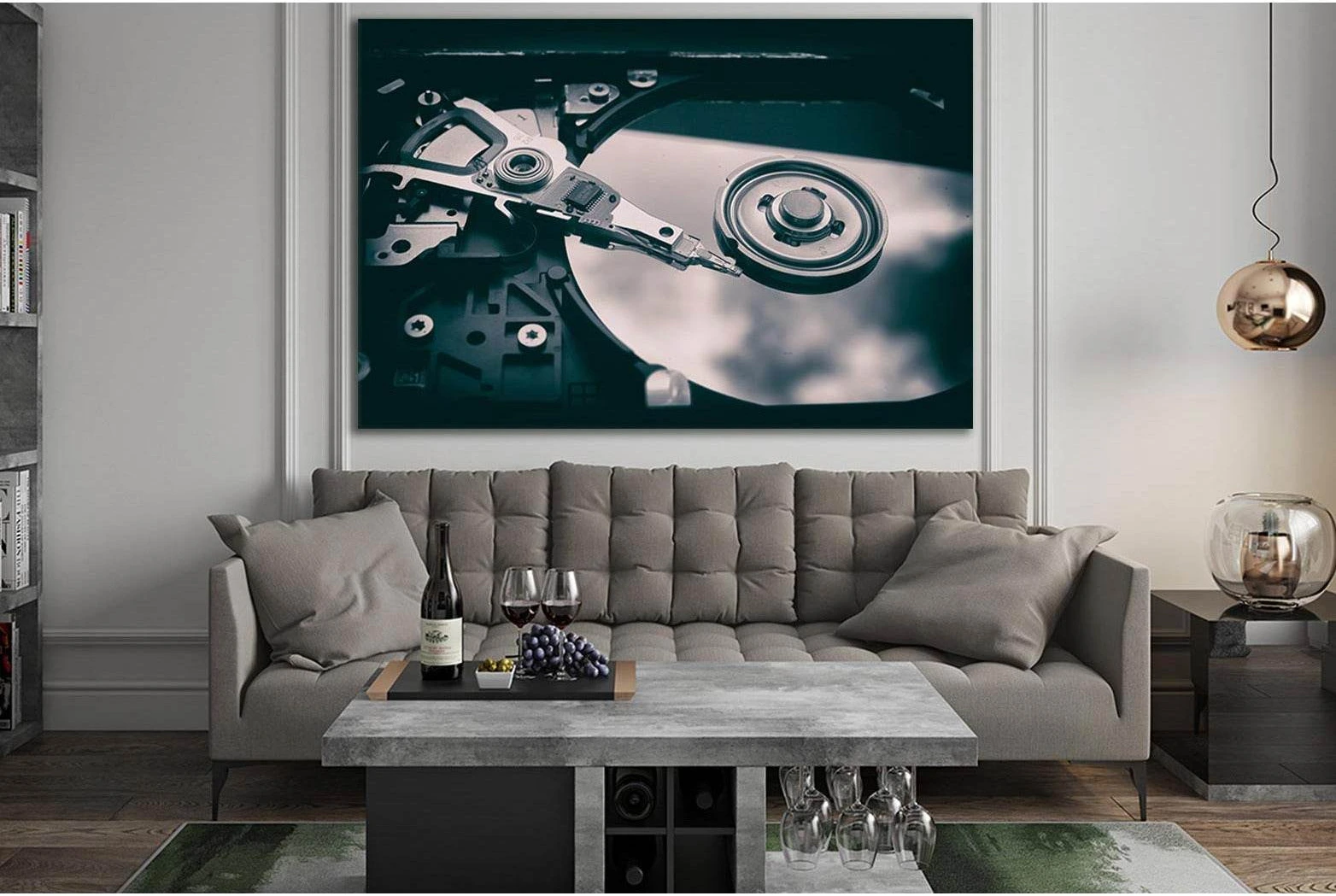 Optical Disc Drive №SL783 Ready to Hang Canvas Print - Zellart Canvas Prints 0new, ALL_Products, Engine, Engines Wall Art