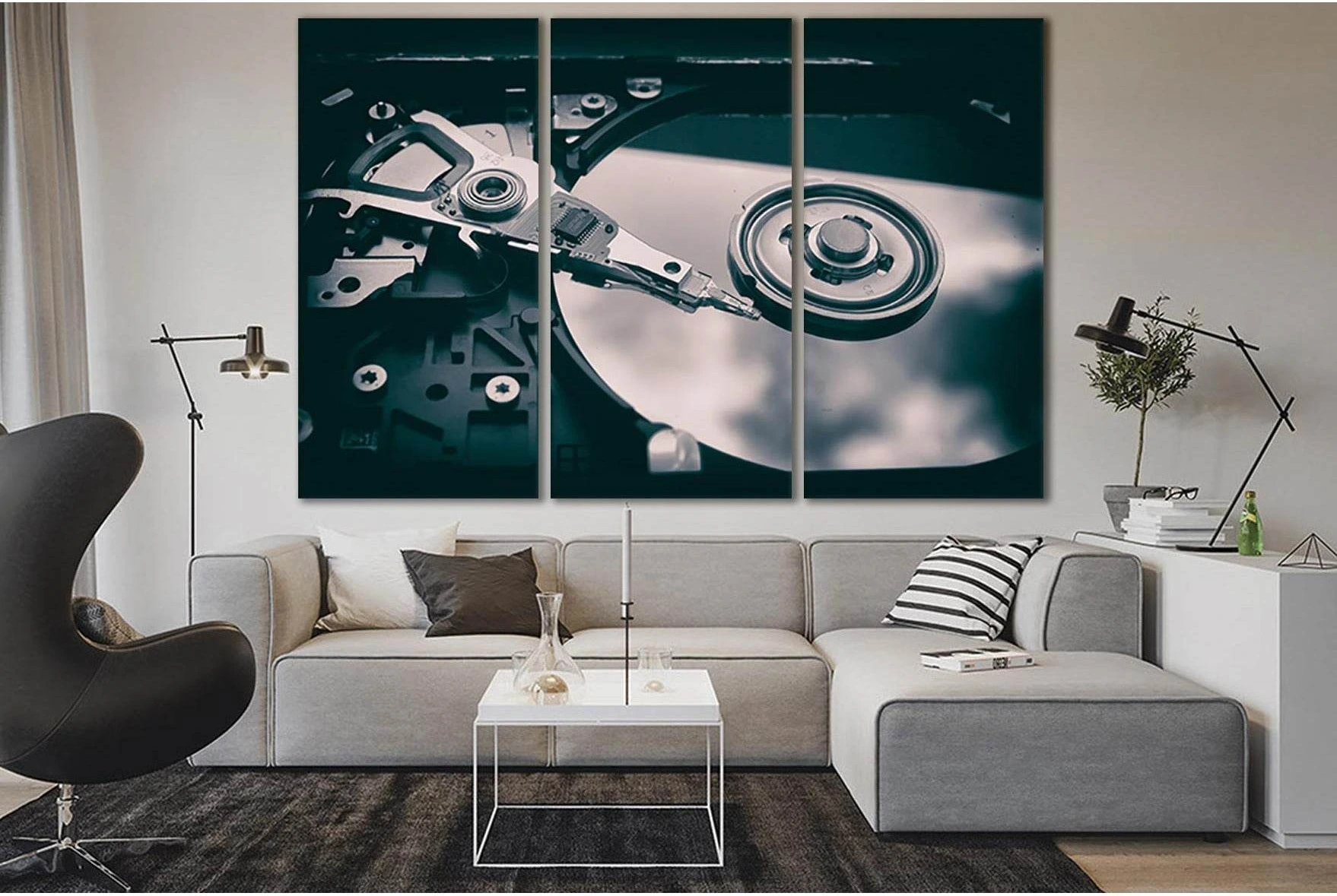 Optical Disc Drive №SL783 Ready to Hang Canvas Print - Zellart Canvas Prints 0new, ALL_Products, Engine, Engines Wall Art