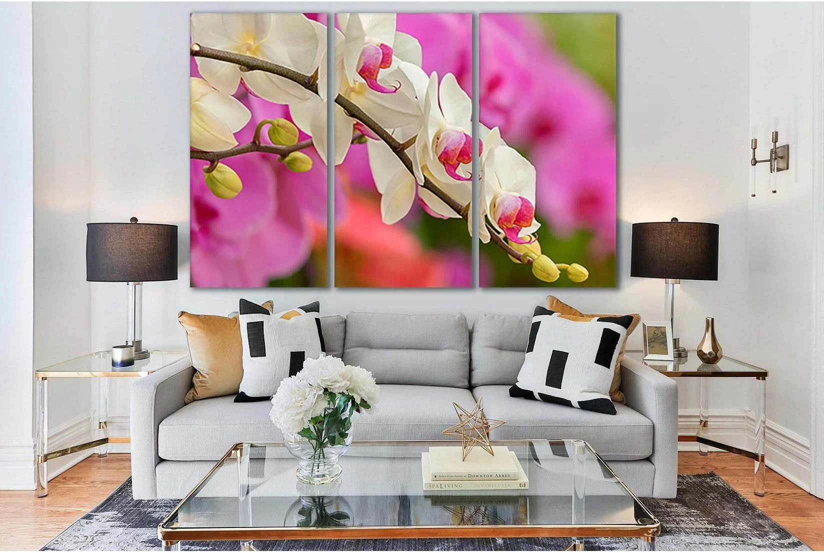 Orchid Flowers Close Up №SL682 Ready to Hang Canvas Print - Zellart Canvas Prints 0new, ALL_Products, Floral & Botanical Wall Art