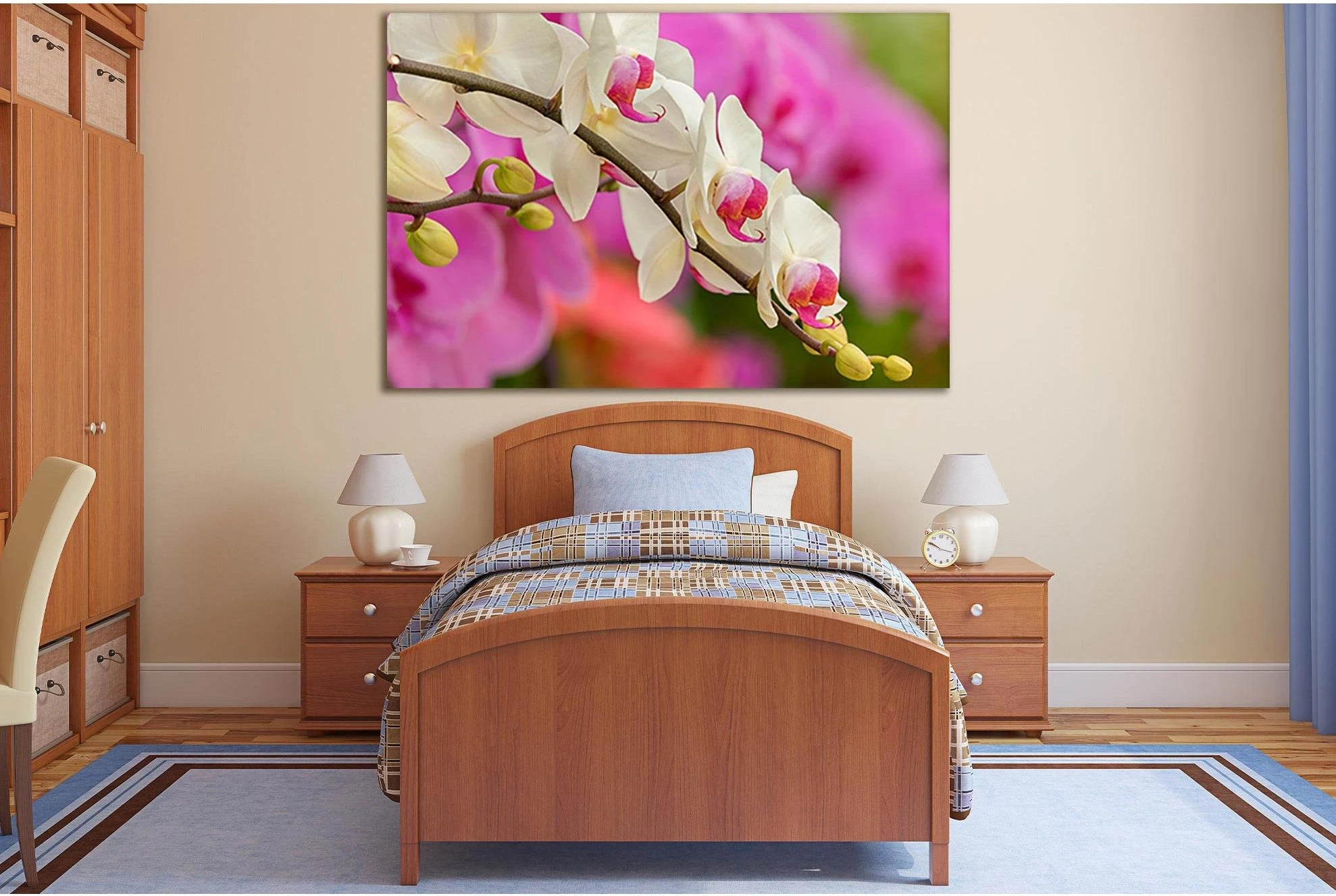 Orchid Flowers Close Up №SL682 Ready to Hang Canvas Print - Zellart Canvas Prints 0new, ALL_Products, Floral & Botanical Wall Art