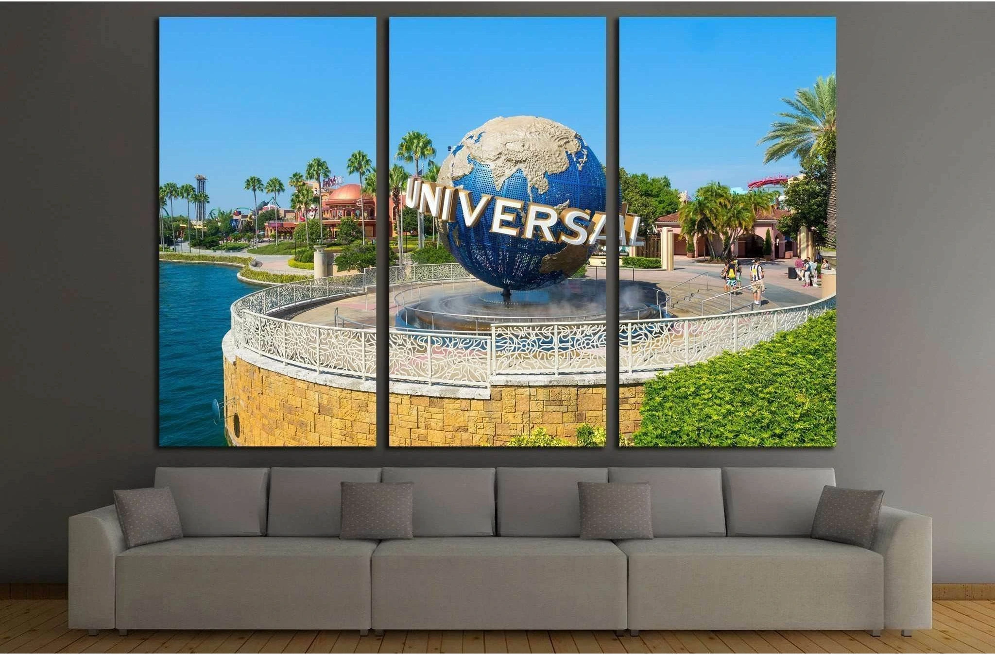 ORLANDO,USA, Universal Globe at Universal Studios Florida theme park №1942 Ready to Hang Canvas Print - Zellart Canvas Prints ALL_Products, s-1942