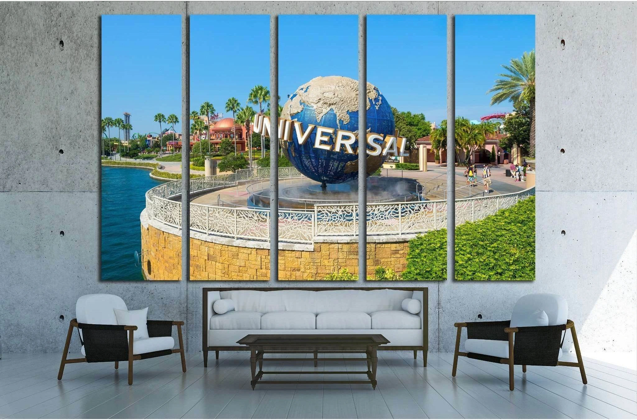 ORLANDO,USA, Universal Globe at Universal Studios Florida theme park №1942 Ready to Hang Canvas Print - Zellart Canvas Prints ALL_Products, s-1942