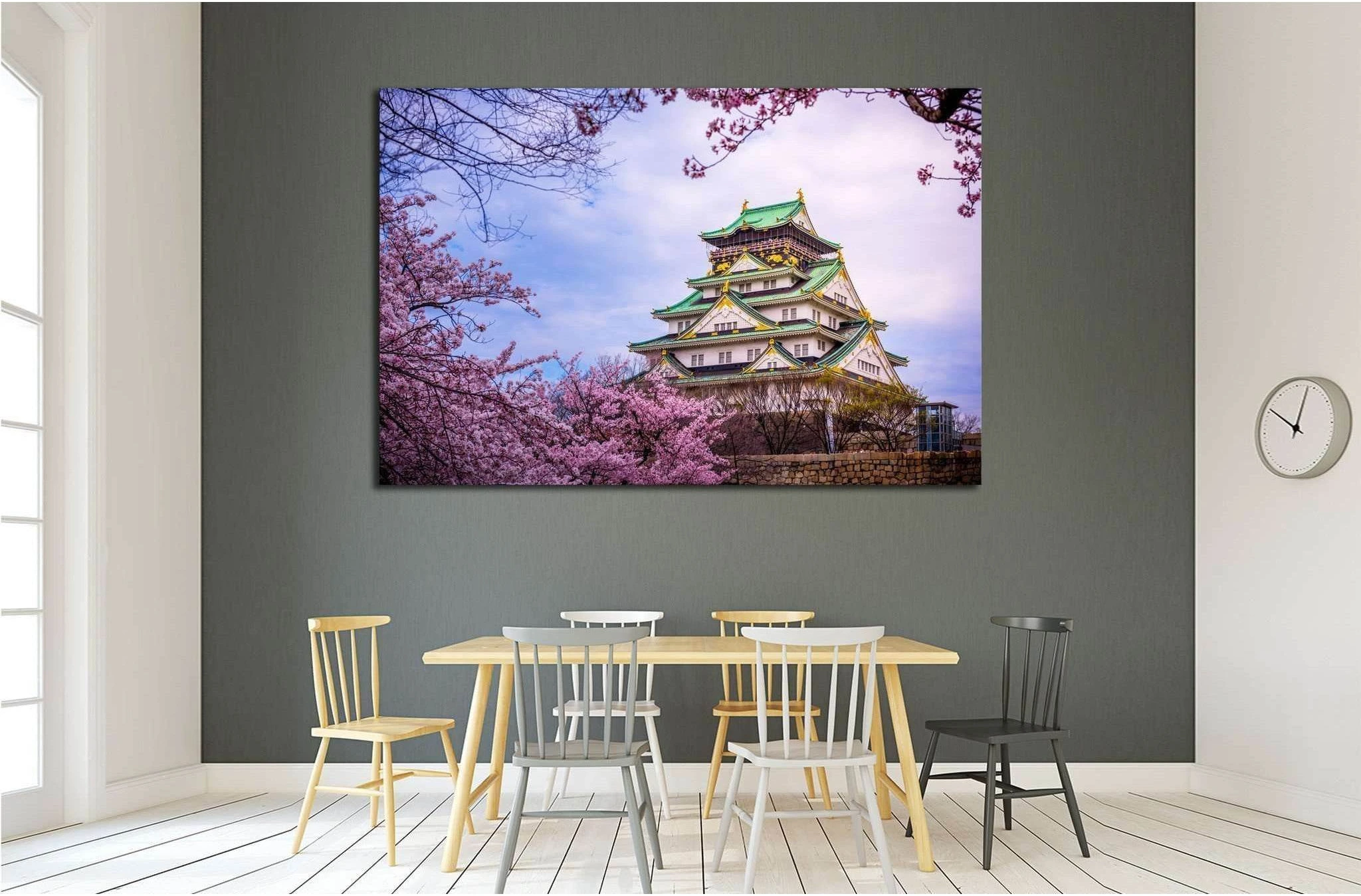 Osaka Castle Sakura №1796 Ready to Hang Canvas Print - Zellart Canvas Prints ALL_Products, s-1796