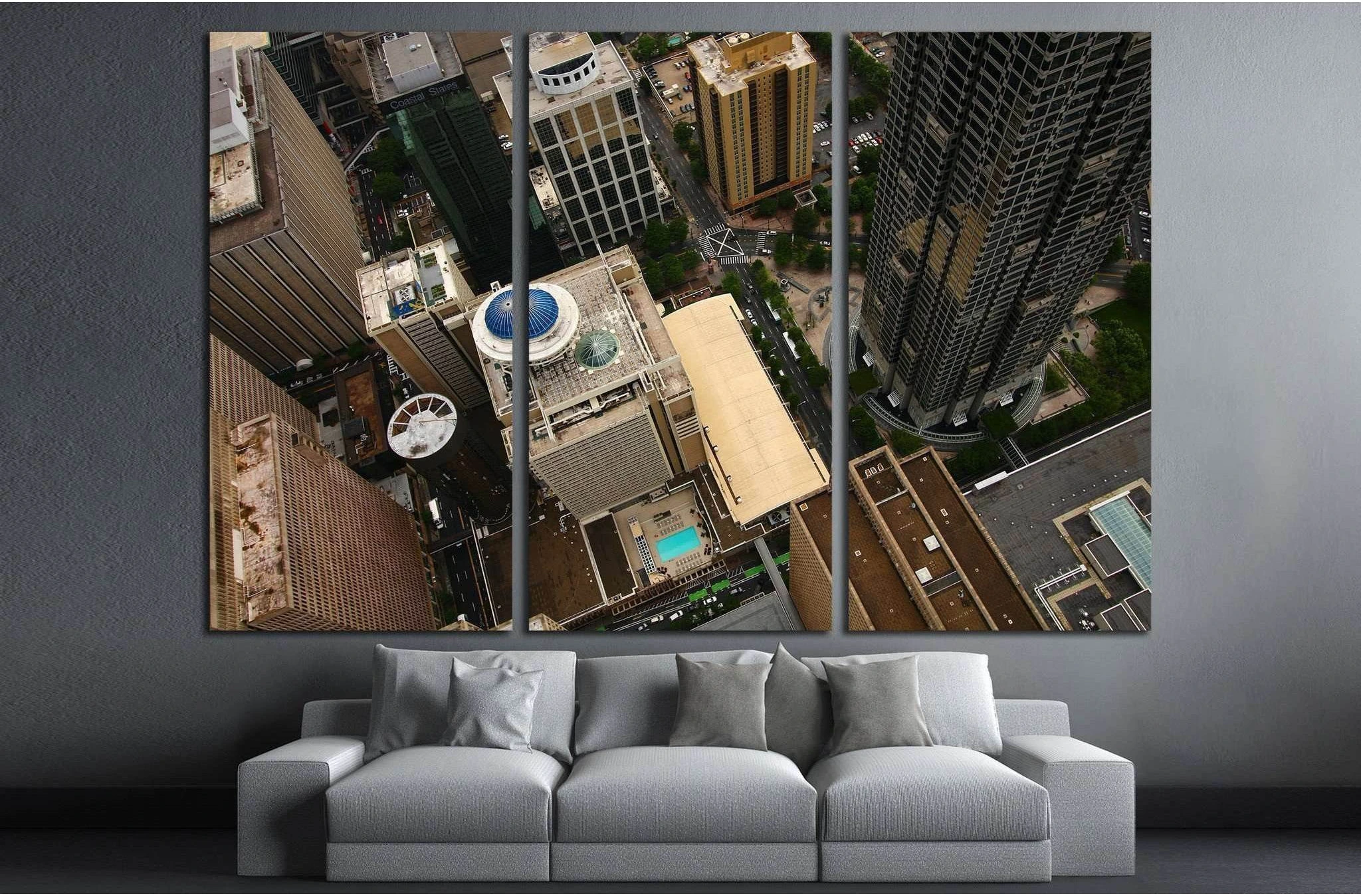 Overhead Atlanta №1649 Ready to Hang Canvas Print - Zellart Canvas Prints ALL_Products, s-1649