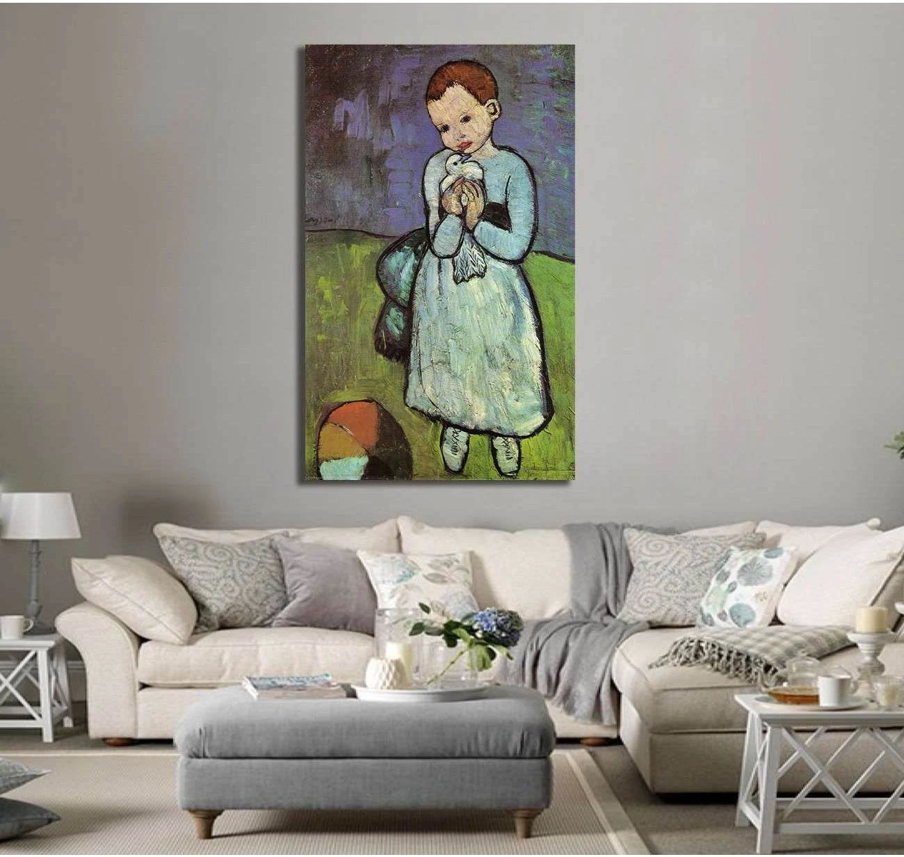 Pablo Picasso, Child holding a dove - Canvas print - Zellart Canvas Prints 000Negative, 6153, ALL_Products
