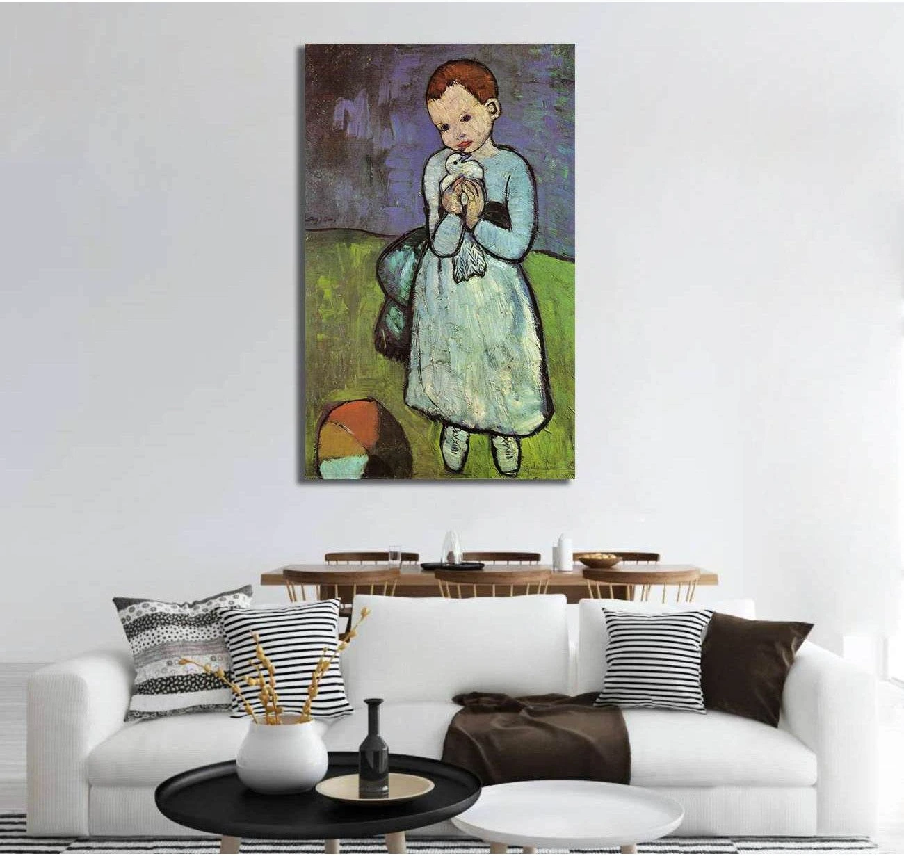 Pablo Picasso, Child holding a dove - Canvas print - Zellart Canvas Prints 000Negative, 6153, ALL_Products