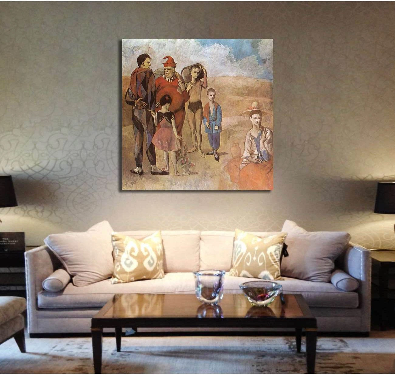 Pablo Picasso, Family of saltimbanques - Canvas print - Zellart Canvas Prints 000Negative, 6155, ALL_Products