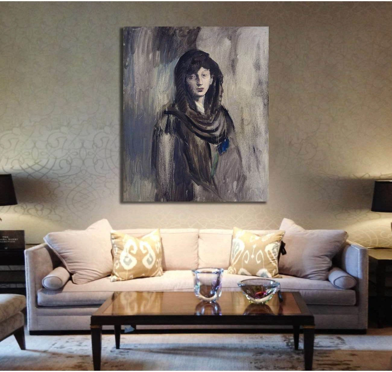 Pablo Picasso, Fernande con una mantiglia nera - Ready to Hang Canvas Print - Zellart Canvas Prints 000Negative, 6156, ALL_Products