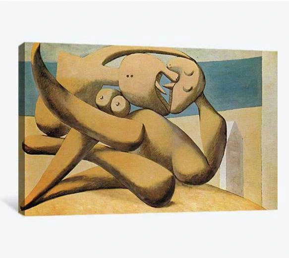 Pablo Picasso, Figures by the Sea (The Kiss) - Canvas print - Zellart Canvas Prints 000Negative, 6157, ALL_Products