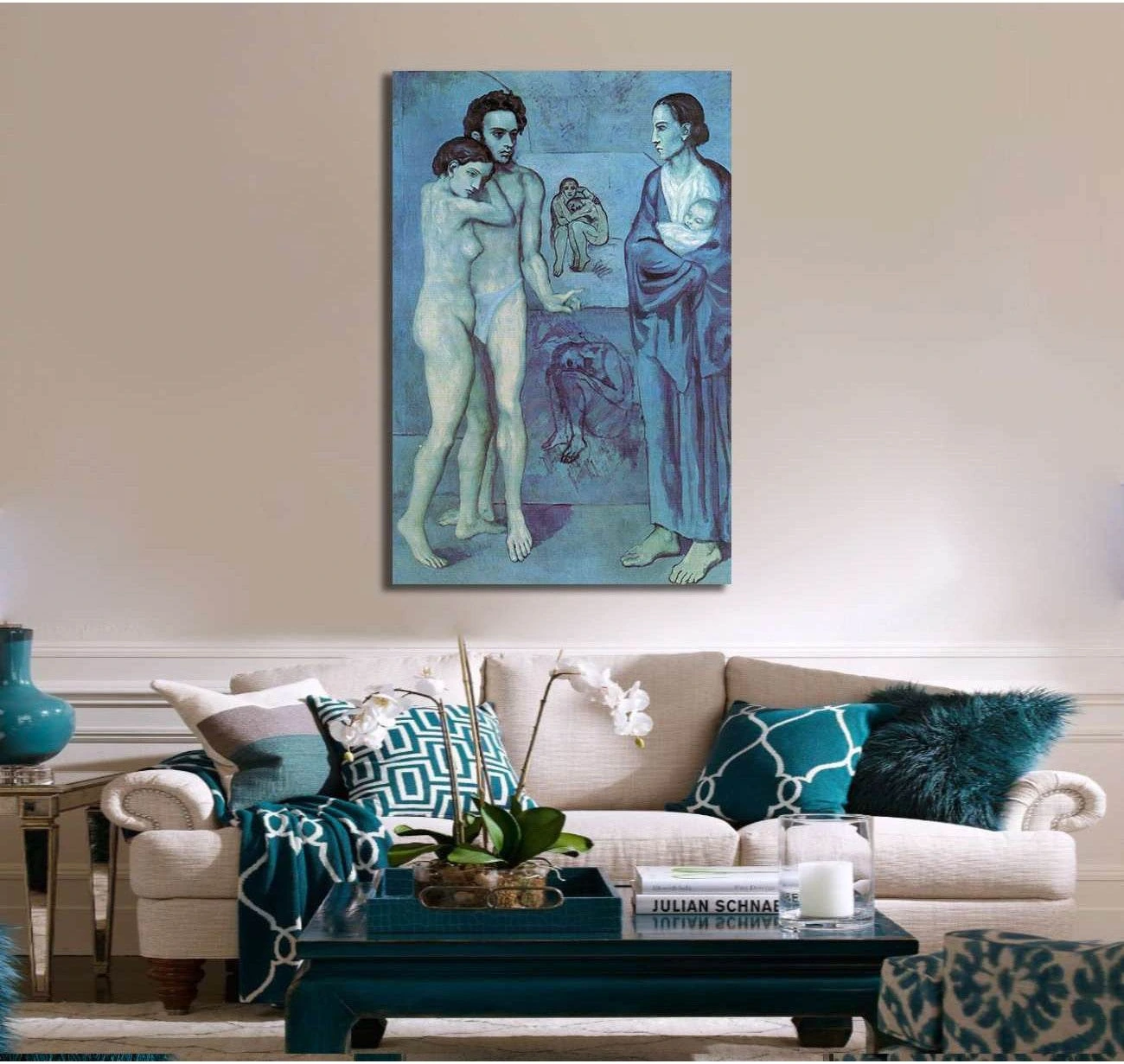 Pablo Picasso, La Vie - Canvas print - Zellart Canvas Prints 000Negative, 6161, ALL_Products