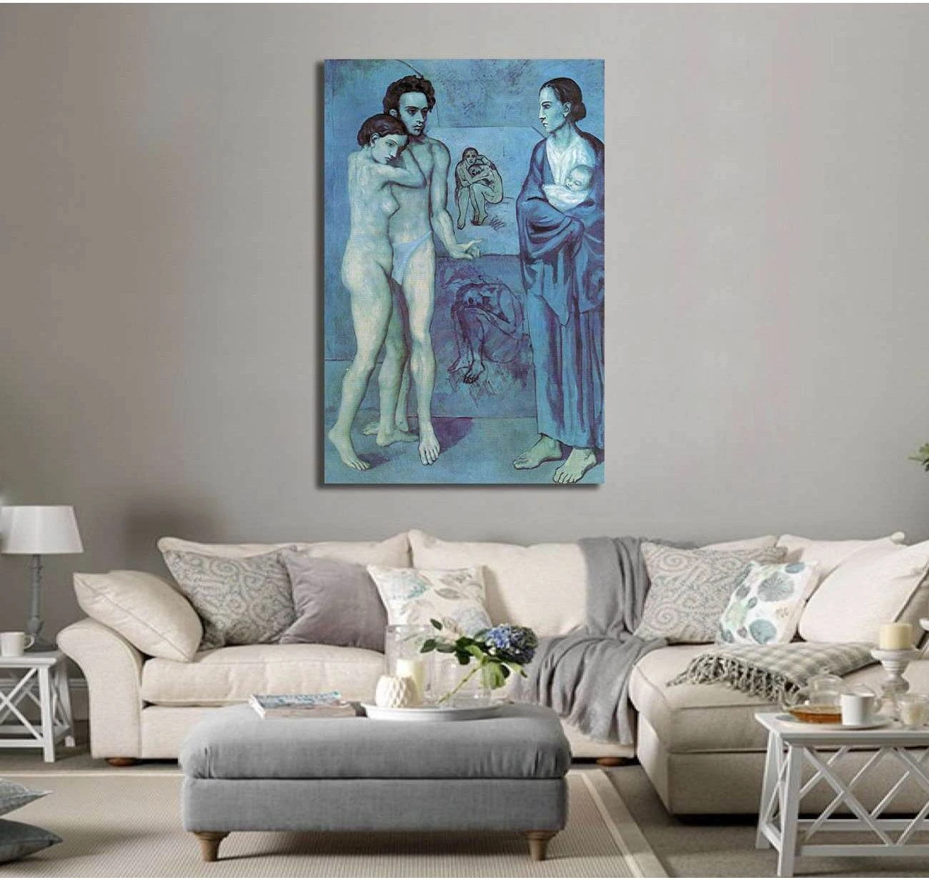 Pablo Picasso, La Vie - Canvas print - Zellart Canvas Prints 000Negative, 6161, ALL_Products