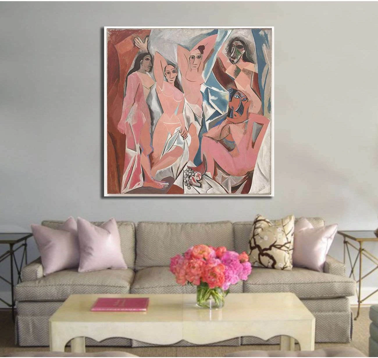 Pablo Picasso, Les Demoiselles d'Avignon - Ready to Hang Canvas Print - Zellart Canvas Prints 000Negative, 6006, ALL_Products