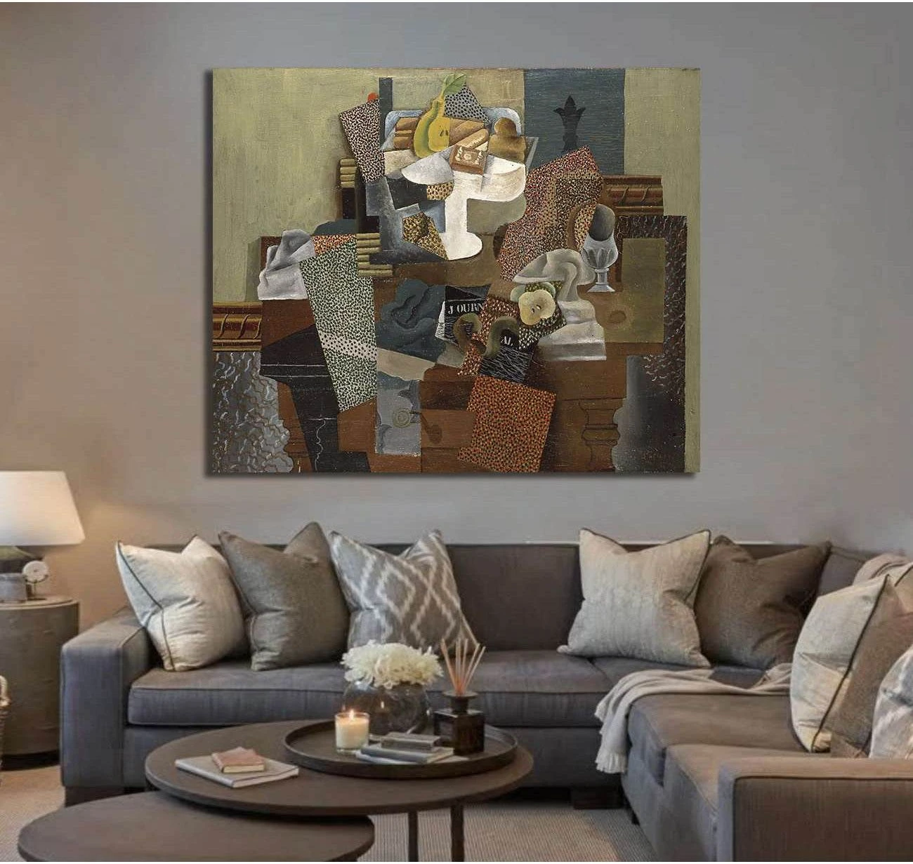 Pablo Picasso, Nature morte au compotier - Canvas print - Zellart Canvas Prints 000Negative, 6008, ALL_Products