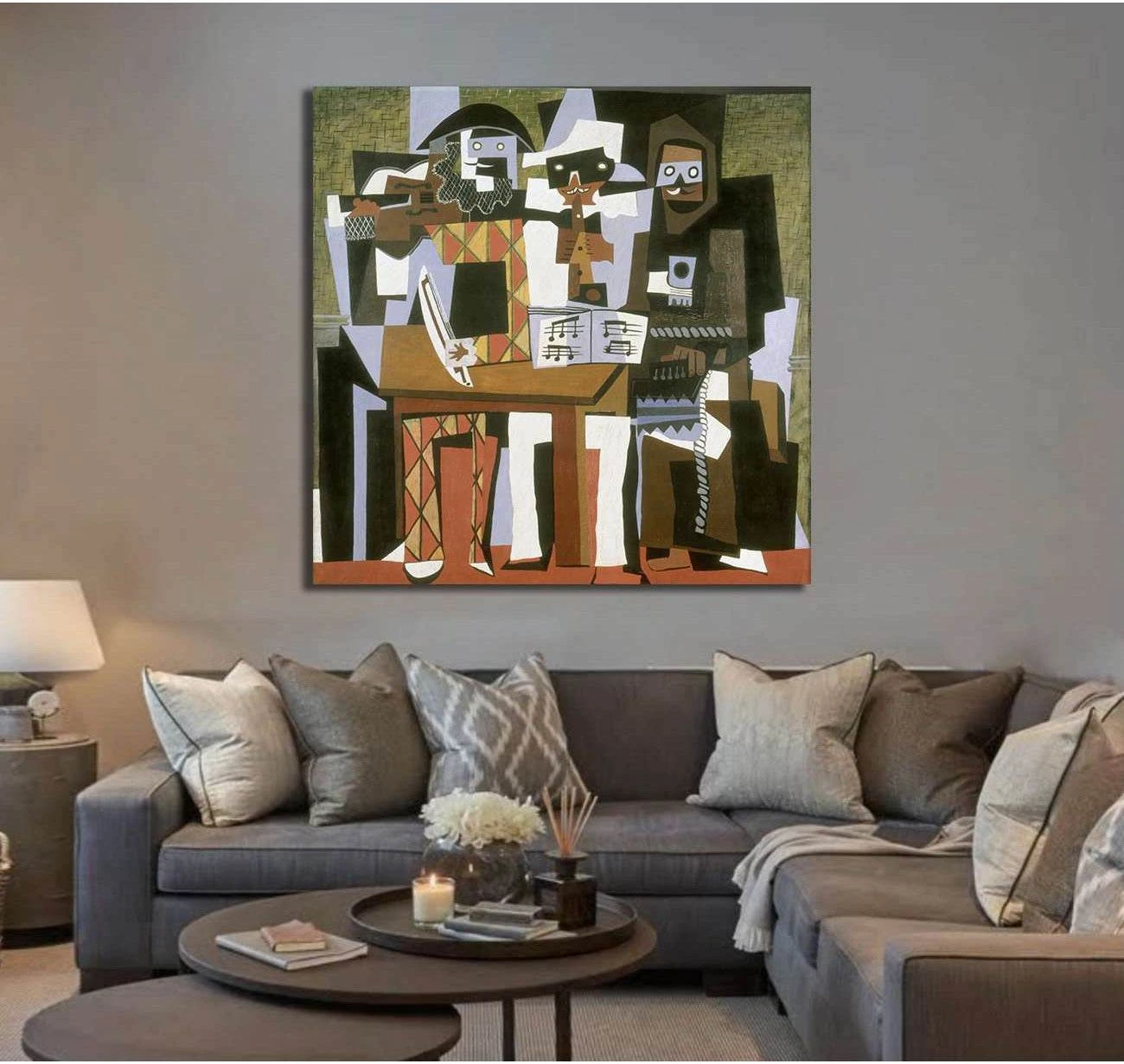 Pablo_Picasso, Nous autres musiciens catpage - Canvas print - Zellart Canvas Prints 6007, ALL_Products