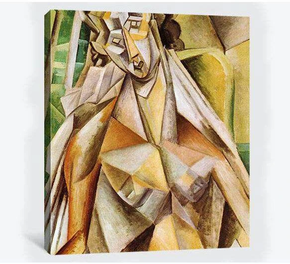 Pablo Picasso, Nude in an armchair (Seated Woman) - Canvas print - Zellart Canvas Prints 000Negative, 6165, ALL_Products