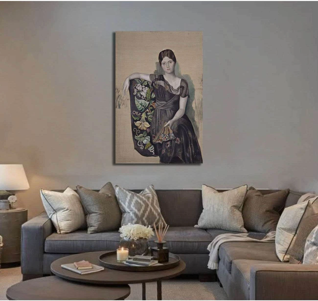 Pablo Picasso | Portrait Olga in an Armchair - Ready to Hang Canvas Print - Zellart Canvas Prints 000Negative, 6001, ALL_Products