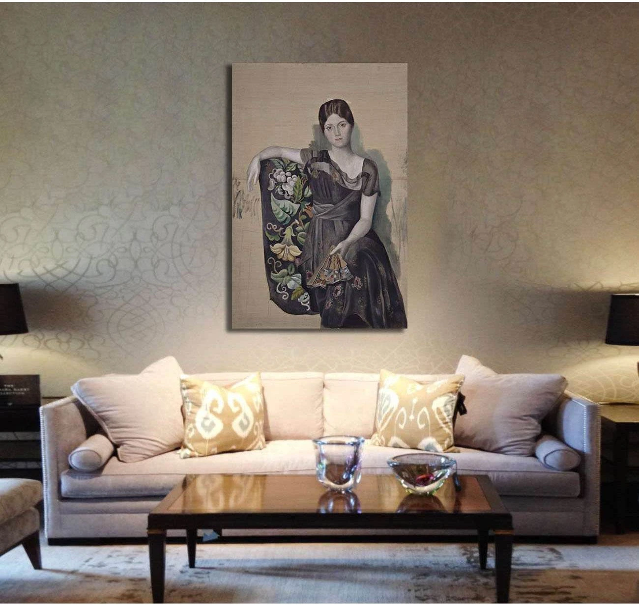Pablo Picasso | Portrait Olga in an Armchair - Ready to Hang Canvas Print - Zellart Canvas Prints 000Negative, 6001, ALL_Products