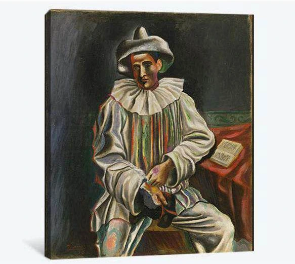 Pablo Picasso, Pierrot - Ready to Hang Canvas Print - Zellart Canvas Prints 000Negative, 6003, ALL_Products