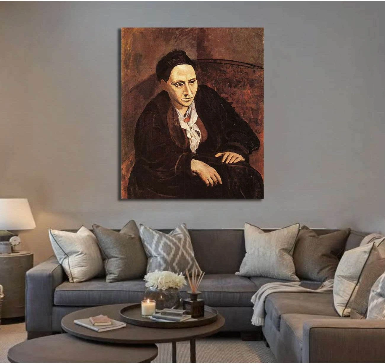 Pablo Picasso, Portrait of Gertrude Stein - Canvas print - Zellart Canvas Prints 000Negative, 6170, ALL_Products