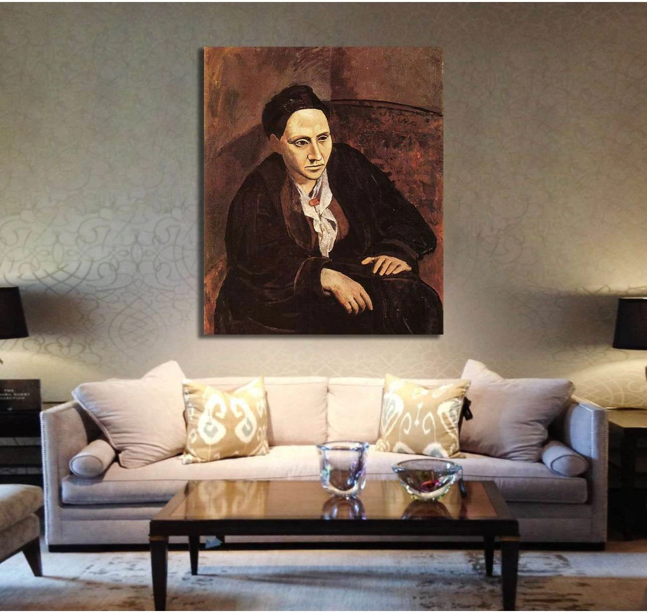 Pablo Picasso, Portrait of Gertrude Stein - Canvas print - Zellart Canvas Prints 000Negative, 6170, ALL_Products