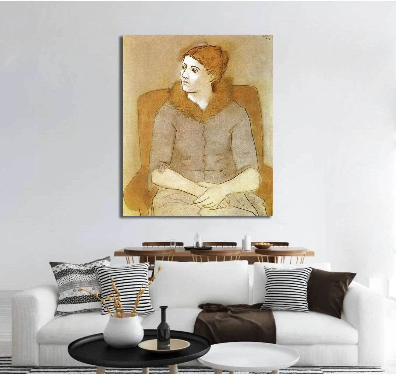 Pablo Picasso, Portrait of Olga - Canvas print - Zellart Canvas Prints 000Negative, 6171, ALL_Products
