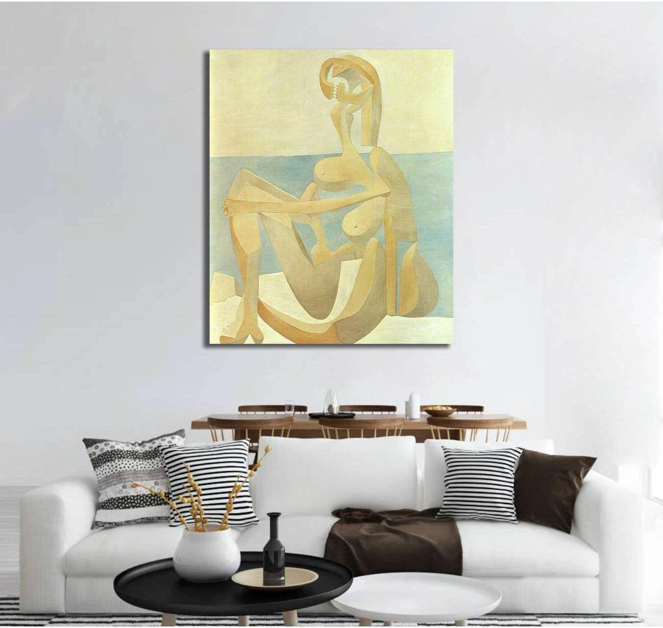 Pablo Picasso, Seated Bather - Canvas print - Zellart Canvas Prints 000Negative, 6172, ALL_Products