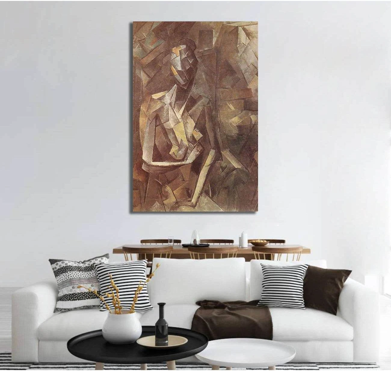 Pablo Picasso, Seated nude - Ready to Hang Canvas Print - Zellart Canvas Prints 000Negative, 6173, ALL_Products