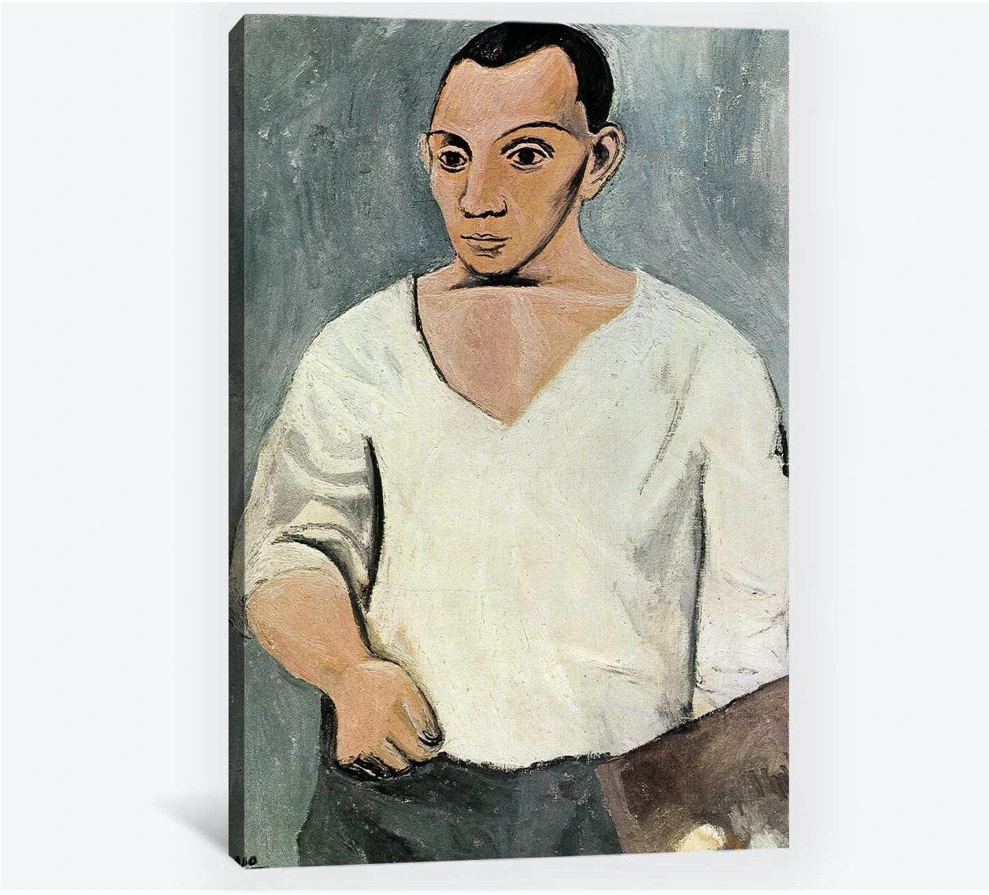 Pablo Picasso, Self-portrait with palette - Canvas print - Zellart Canvas Prints 000Negative, 6175, ALL_Products