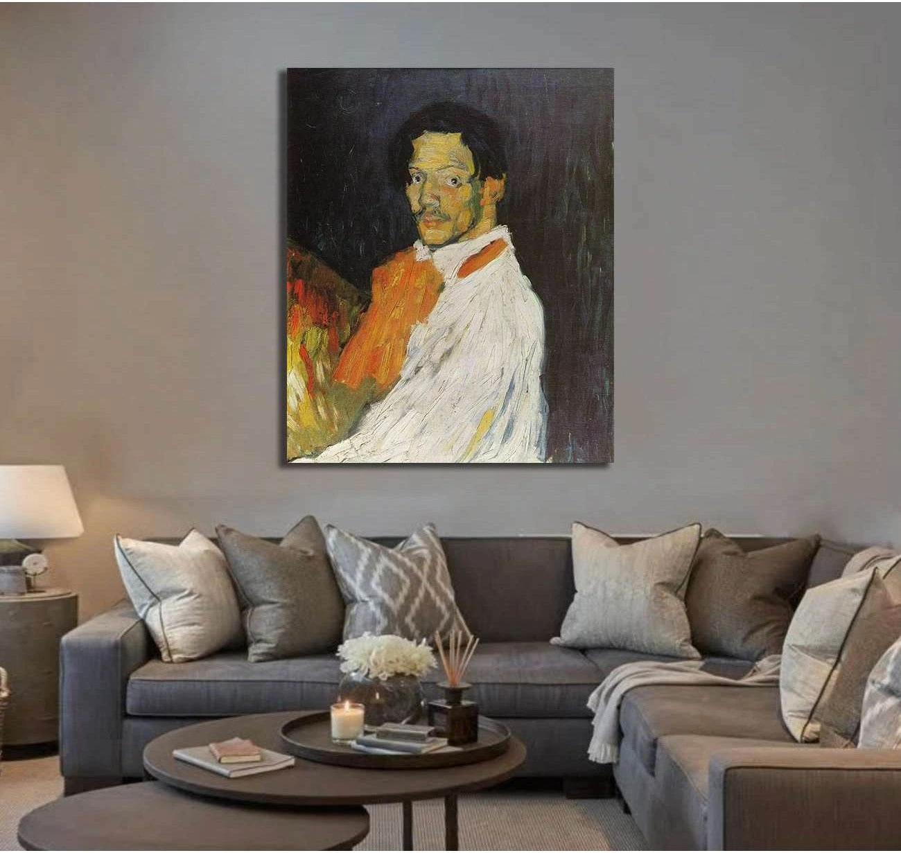 Pablo Picasso, Self Portrait- 'Yo Picasso' - Canvas print - Zellart Canvas Prints 000Negative, 6174, ALL_Products
