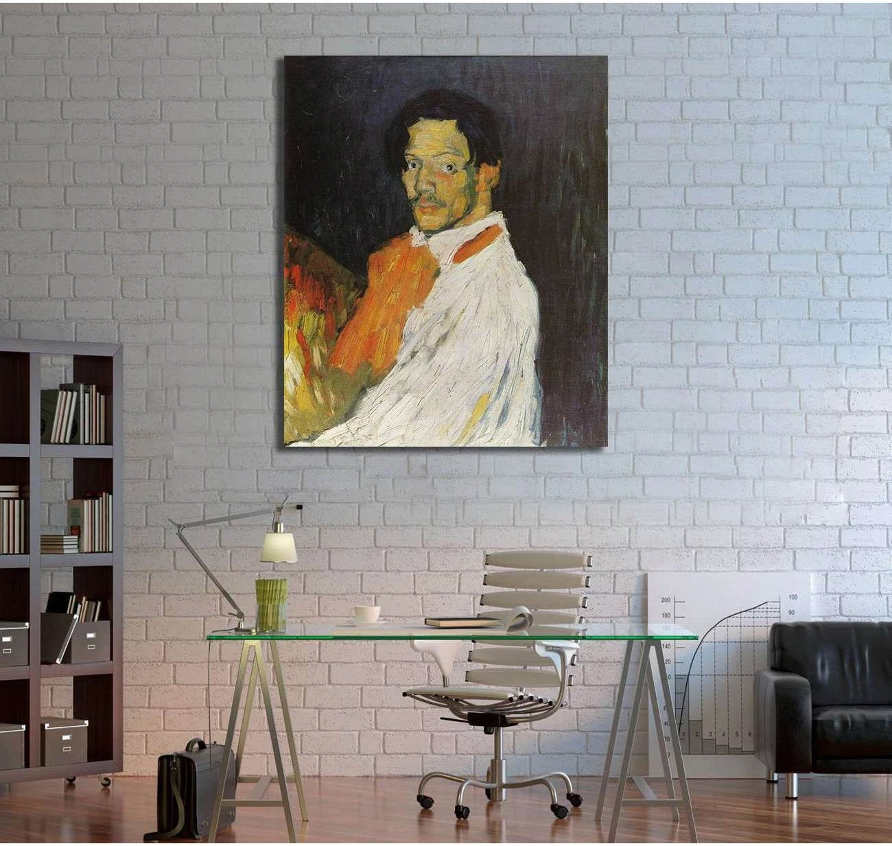 Pablo Picasso, Self Portrait- 'Yo Picasso' - Canvas print - Zellart Canvas Prints 000Negative, 6174, ALL_Products